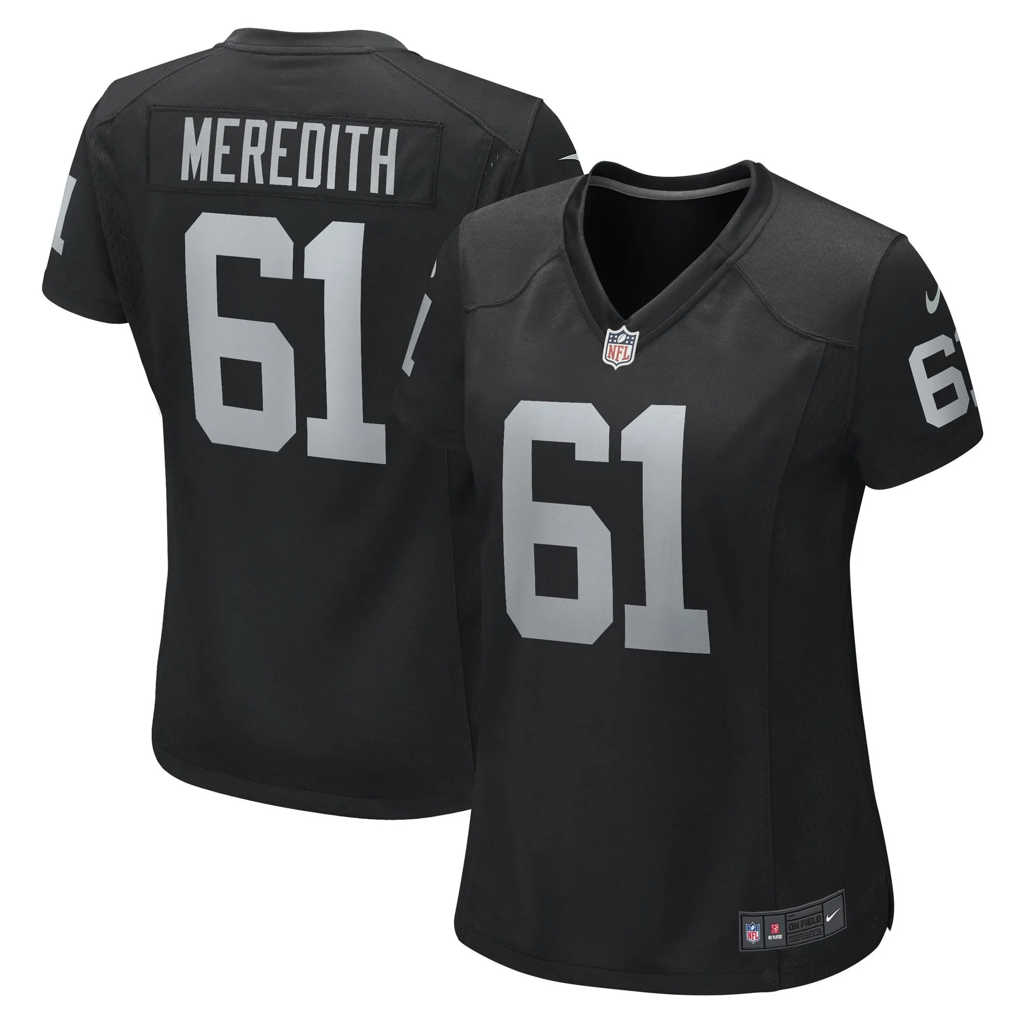 Jordan Meredith Las Vegas Raiders  Women's Game Player Jersey - Black