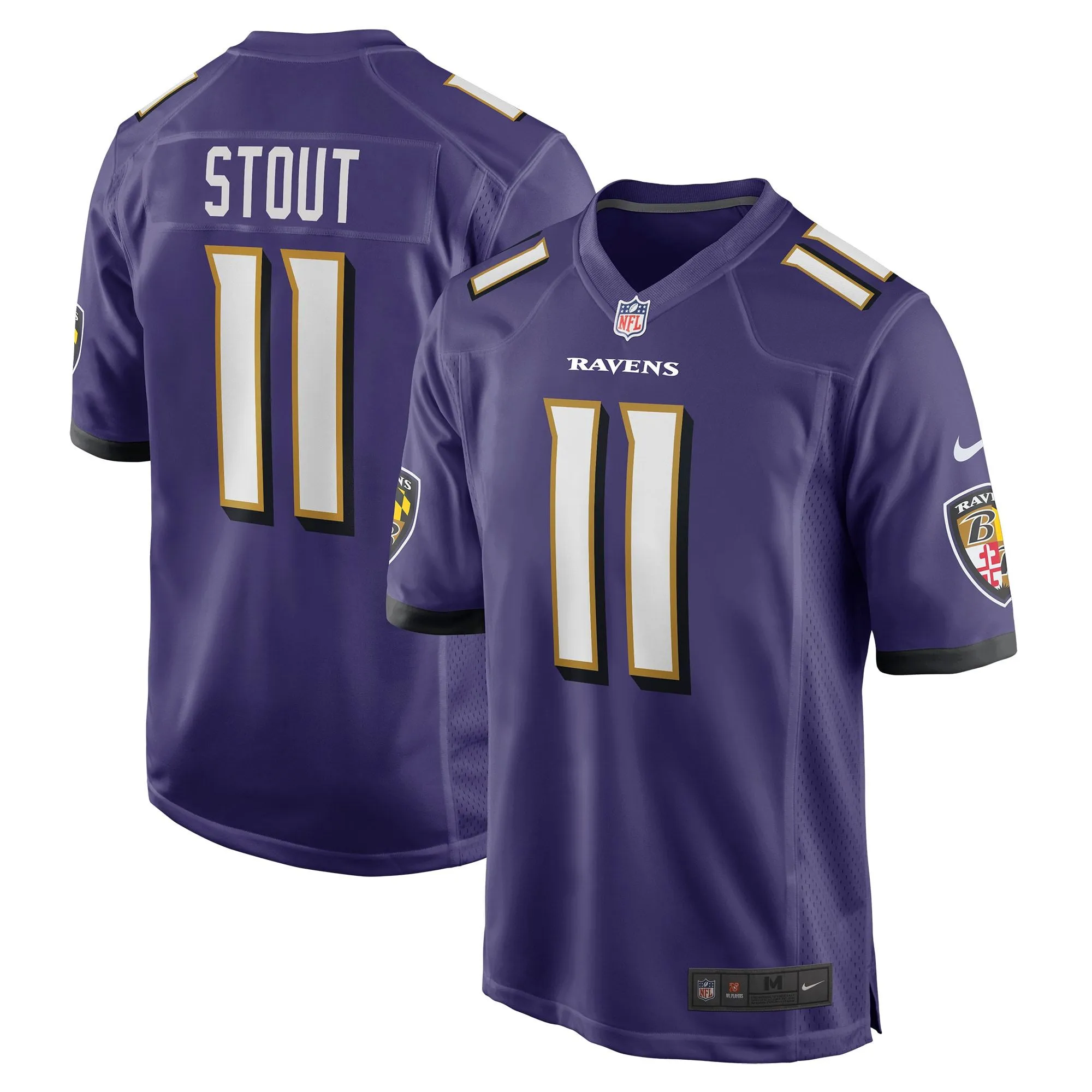 Jordan Stout Baltimore Ravens  Player Game Jersey - Purple