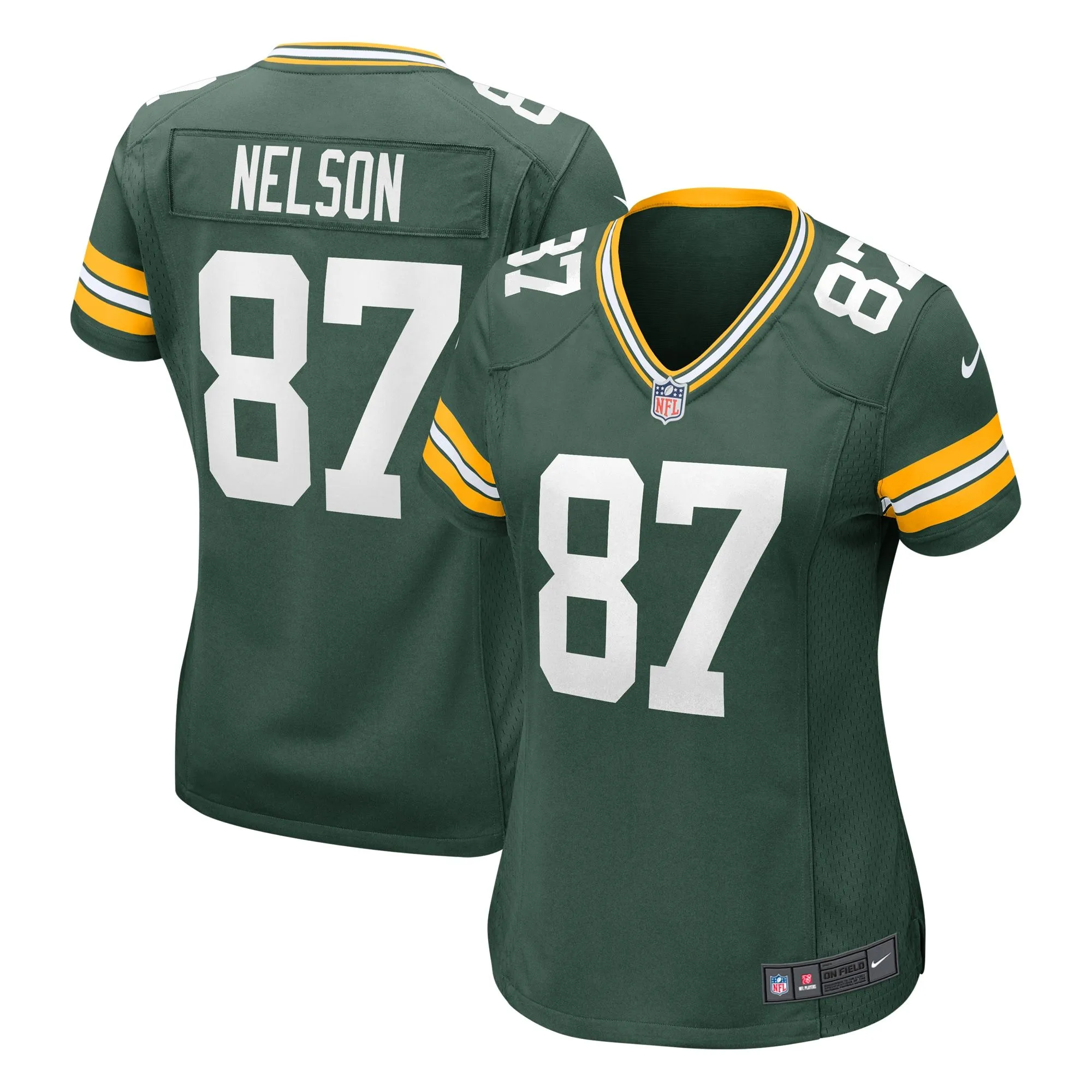 Jordy Nelson Green Bay Packers  Women's Retired Game Jersey - Green