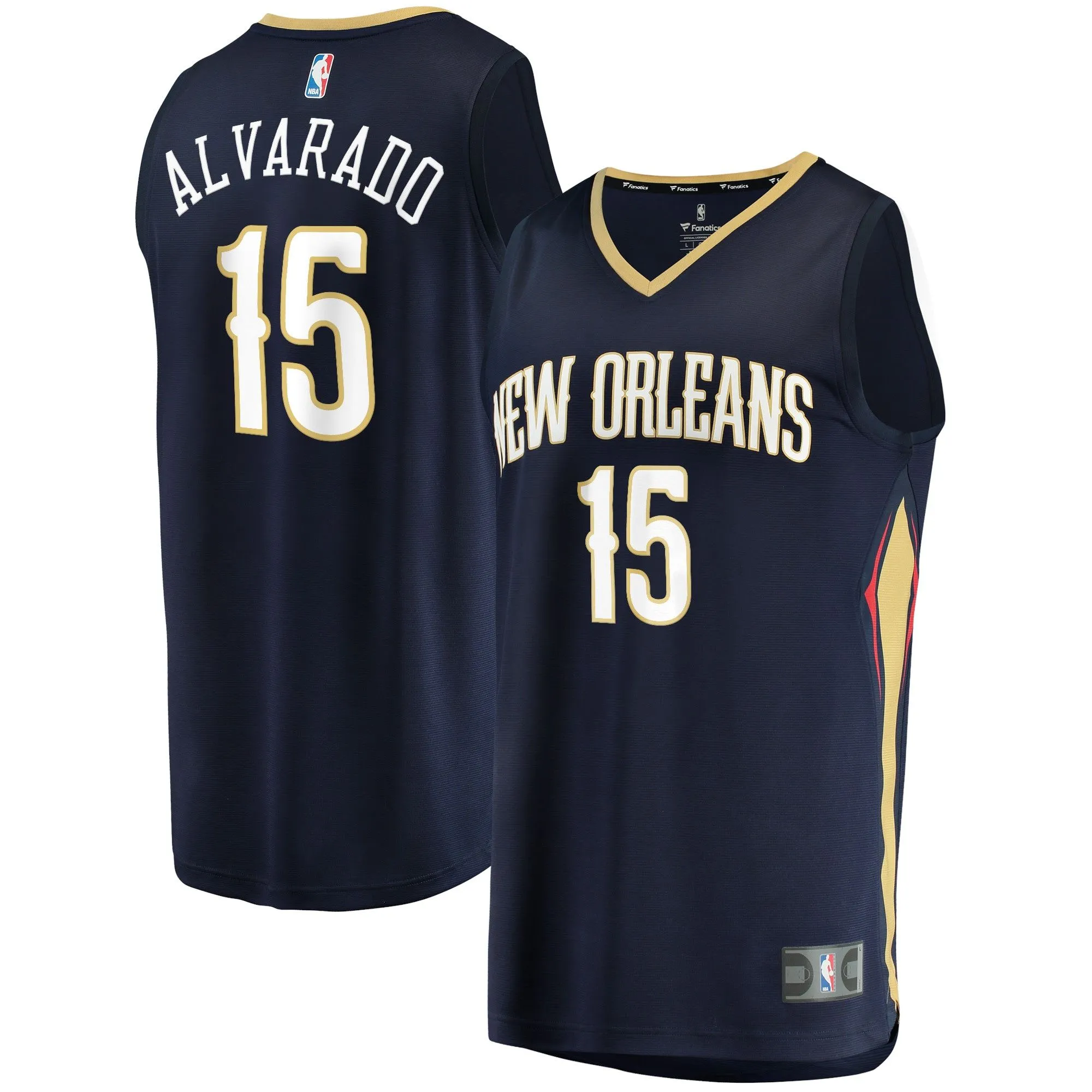 Jose Alvarado New Orleans Pelicans Fanatics Branded Fast Break Replica Jersey - Icon Edition - Navy