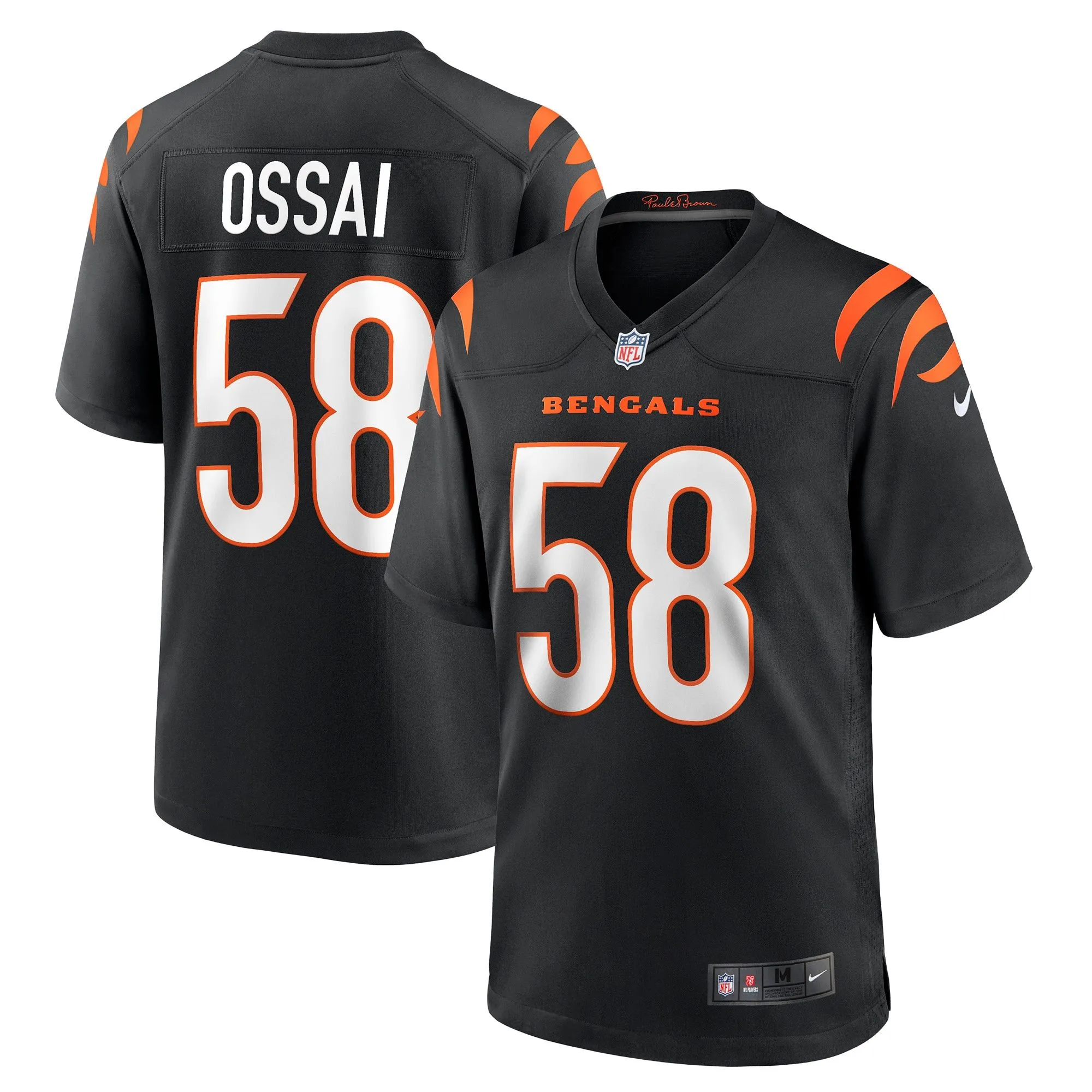 Joseph Ossai Cincinnati Bengals  Game Jersey - Black