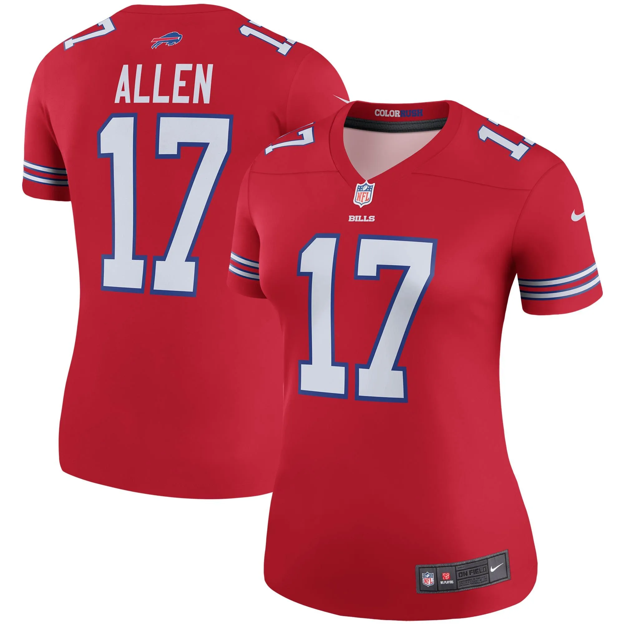 Josh Allen Buffalo Bills  Women's Color Rush Legend Player Jersey - Red