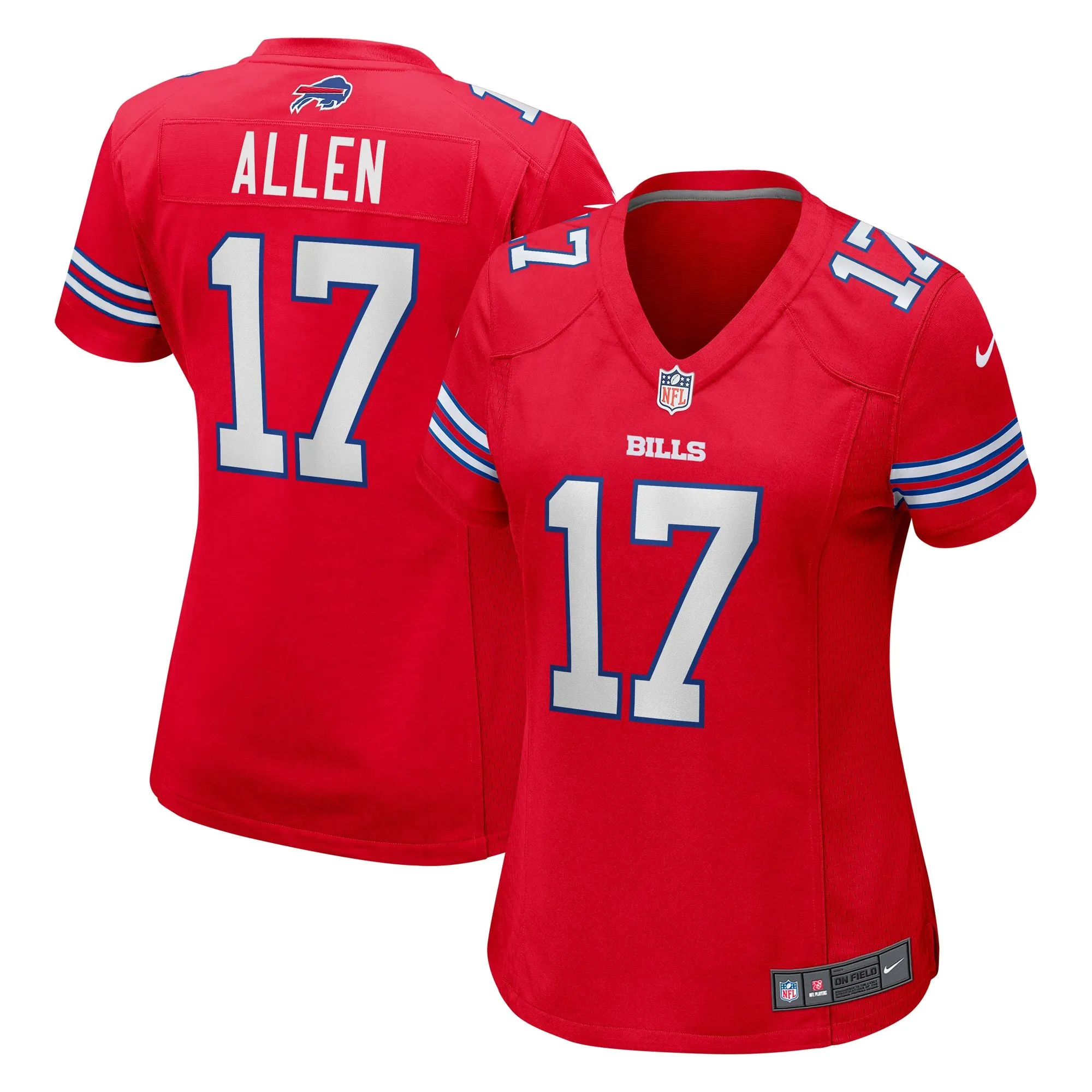 Josh Allen Buffalo Bills  Women's Player Jersey - Red