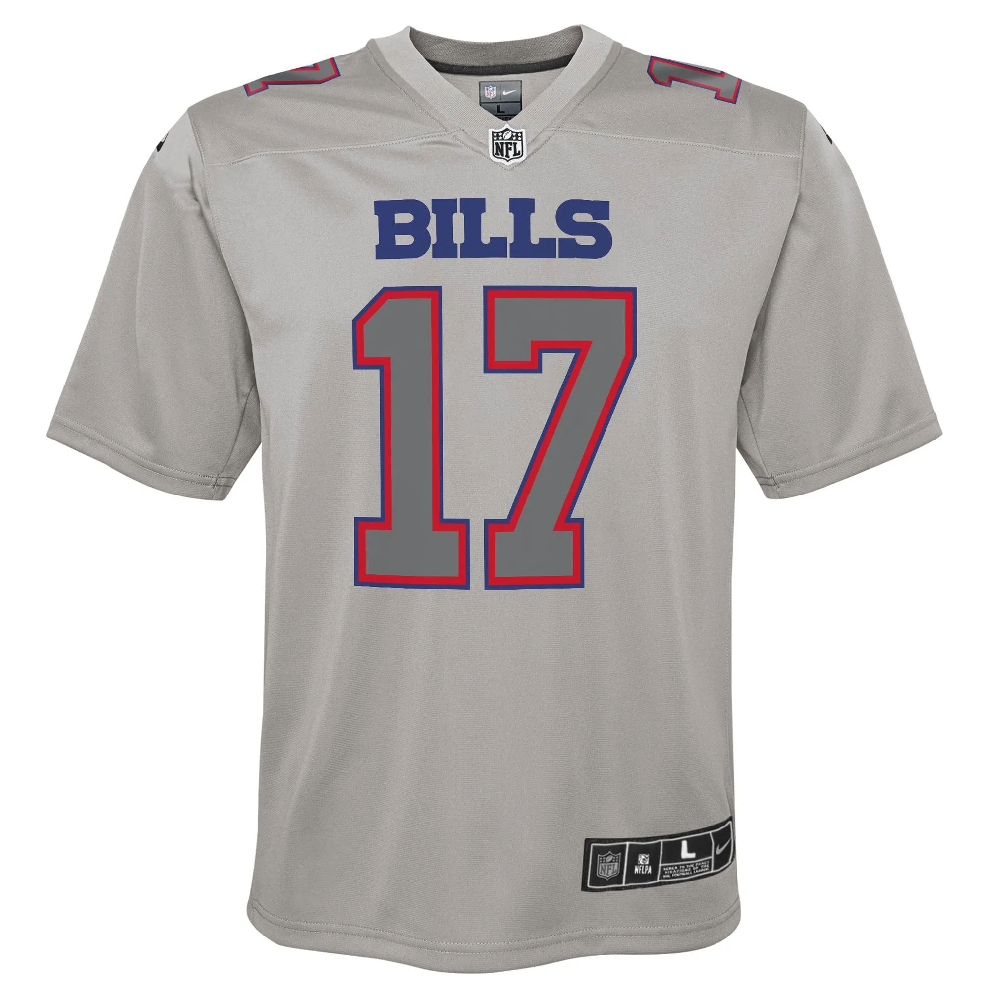 Josh Allen Buffalo Bills  Youth Atmosphere Game Jersey - Gray