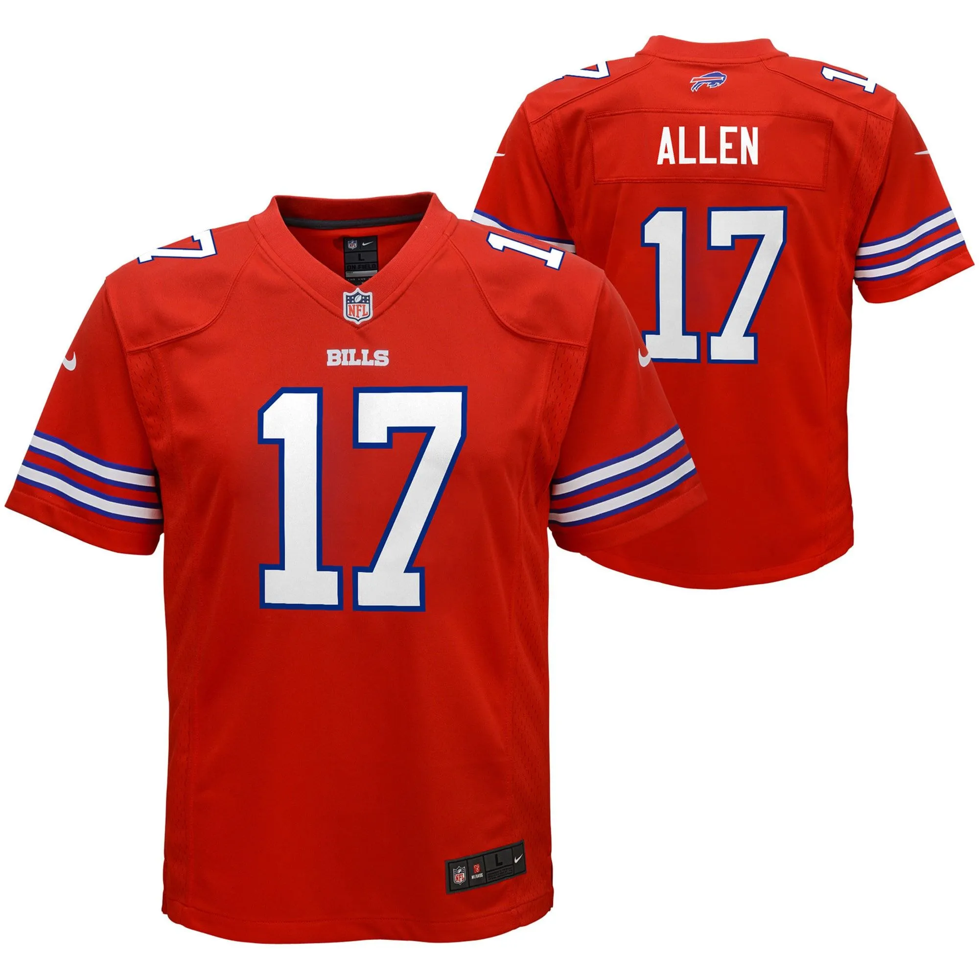 Josh Allen Buffalo Bills  Youth Game Jersey - Red