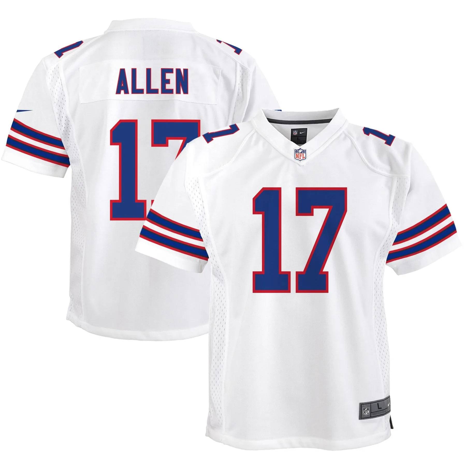 Josh Allen Buffalo Bills  Youth Game Jersey - White