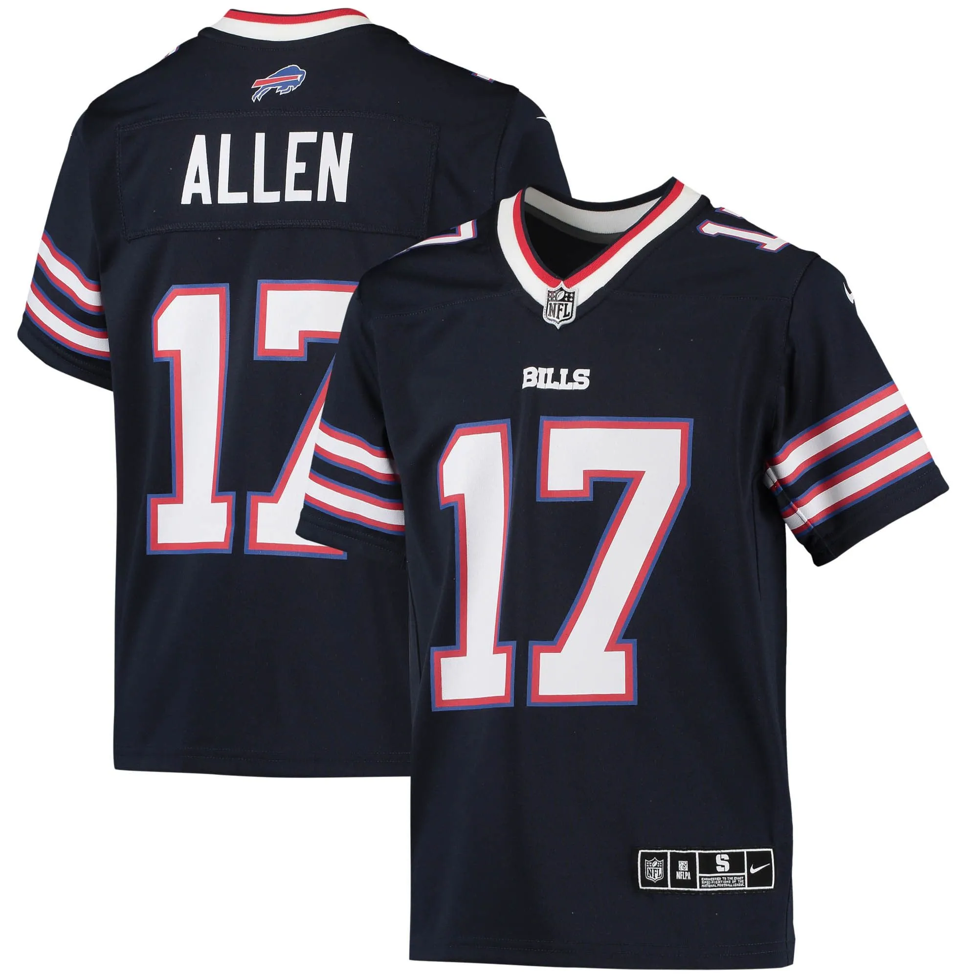 Josh Allen Buffalo Bills  Youth Inverted Team Game Jersey - Navy