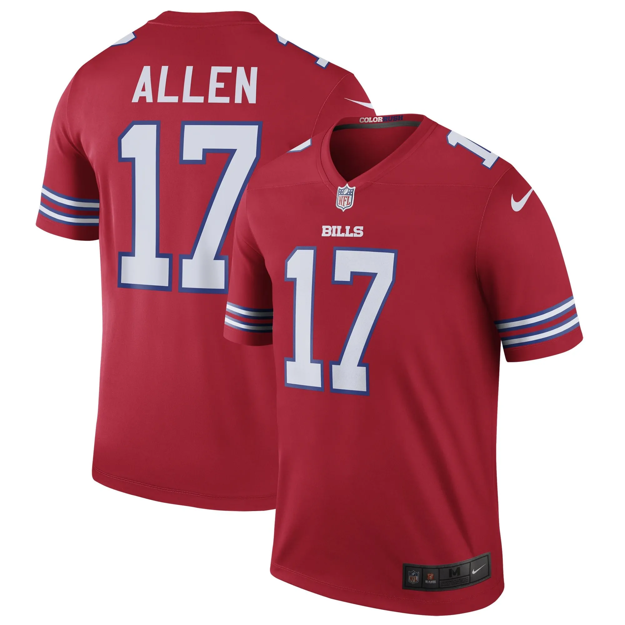 Josh Allen  Buffalo Bills Color Rush Legend Jersey - Red