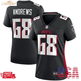 Josh Andrews Atlanta Falcons  Women's Game Player Jersey   Black