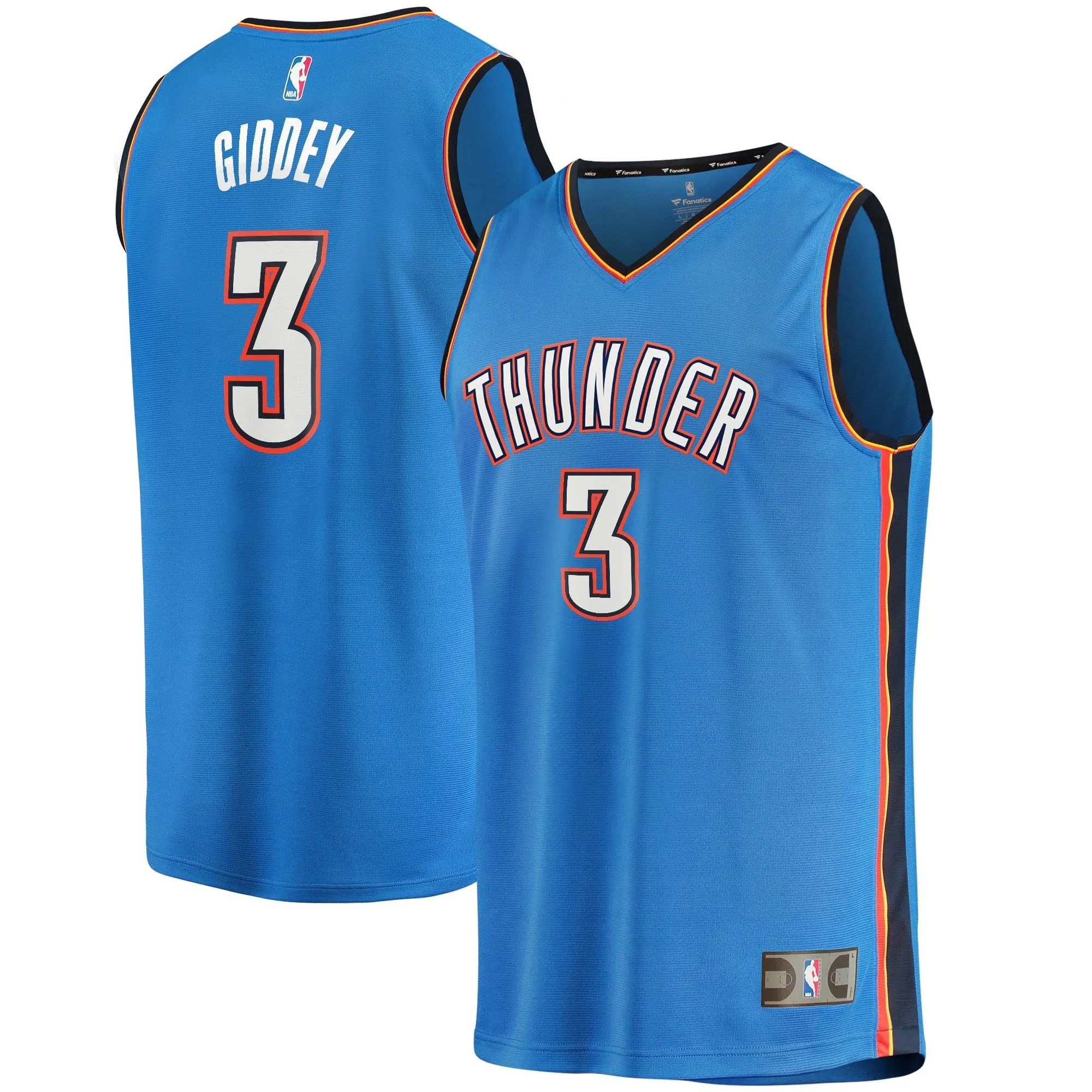 Josh Giddey Oklahoma City Thunder Fanatics Branded 2021/22 Fast Break Replica Jersey - Icon Edition - Blue