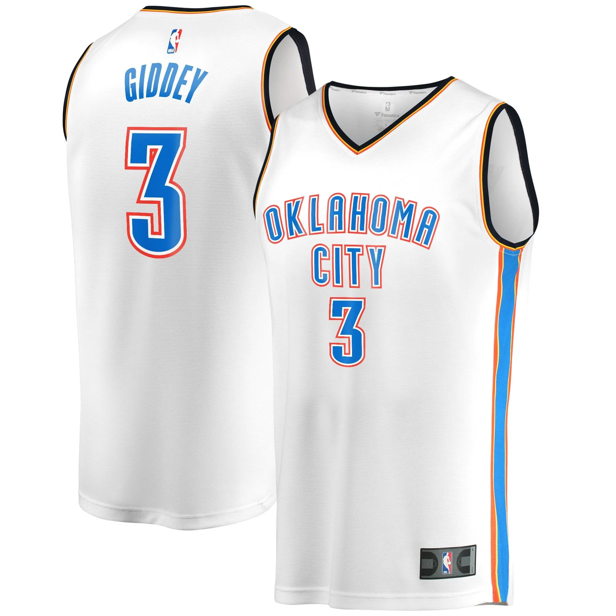 Josh Giddey Oklahoma City Thunder Fanatics Branded Fast Break Player Jersey - Association Edition - White