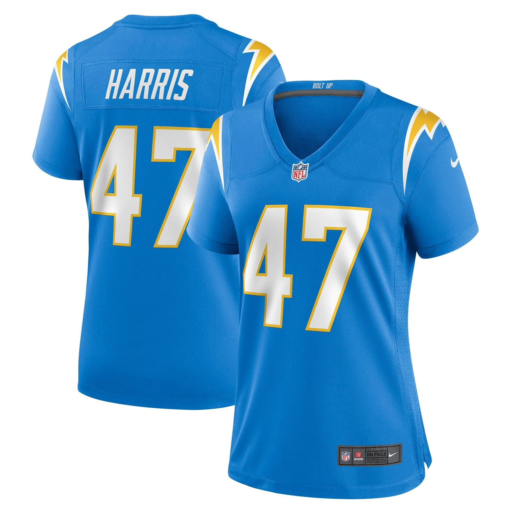 Josh Harris Los Angeles Chargers  Women's Game Jersey - Powder Blue