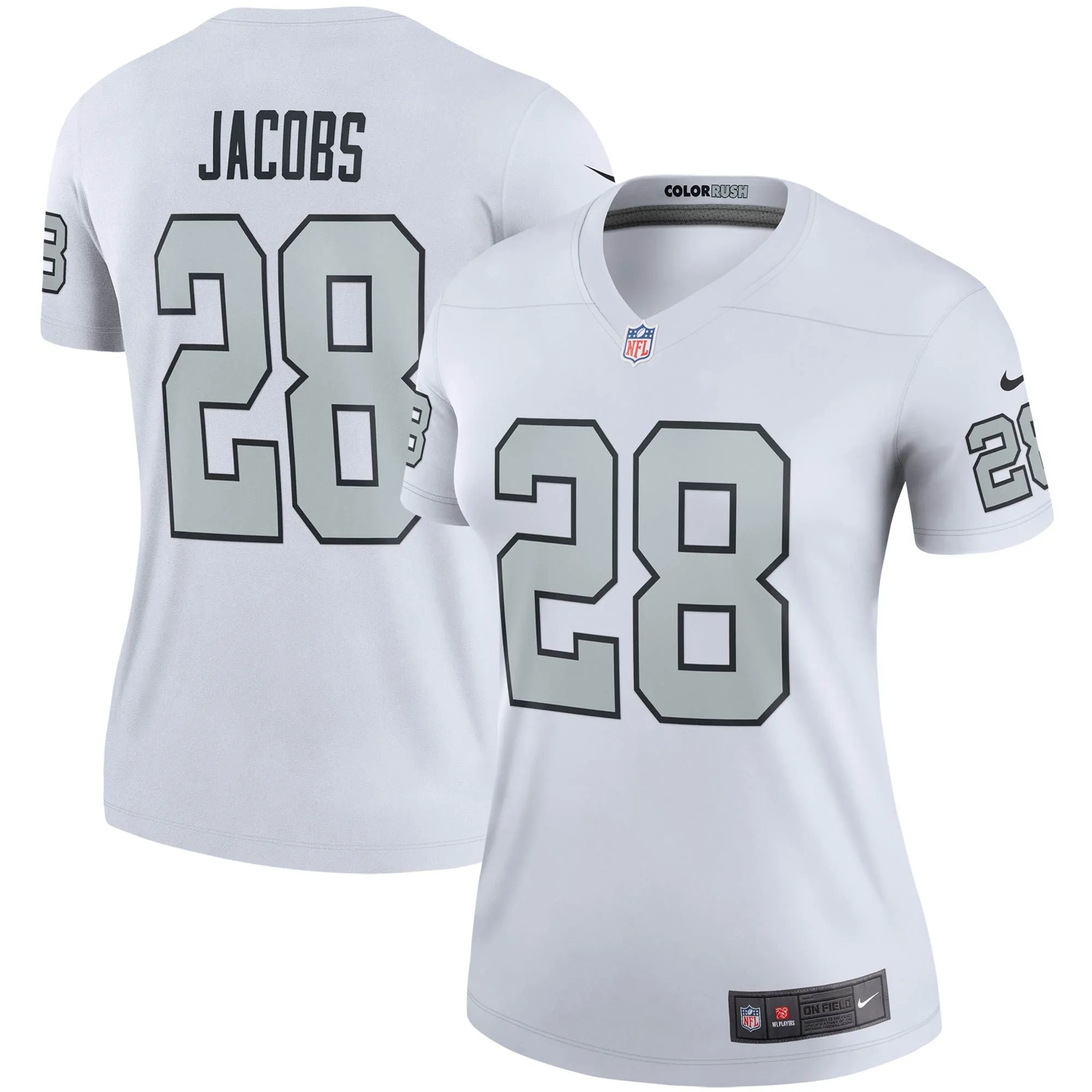 Josh Jacobs Las Vegas Raiders  Women's Color Rush Legend Player Jersey - White