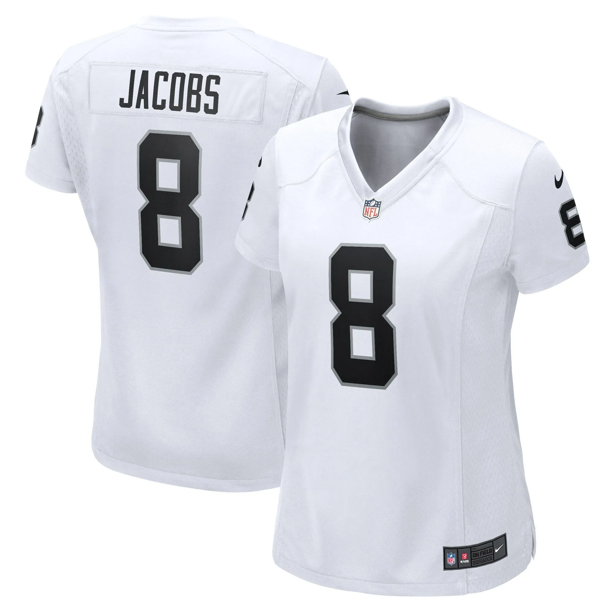 Josh Jacobs Las Vegas Raiders  Women's Game Player Jersey - White