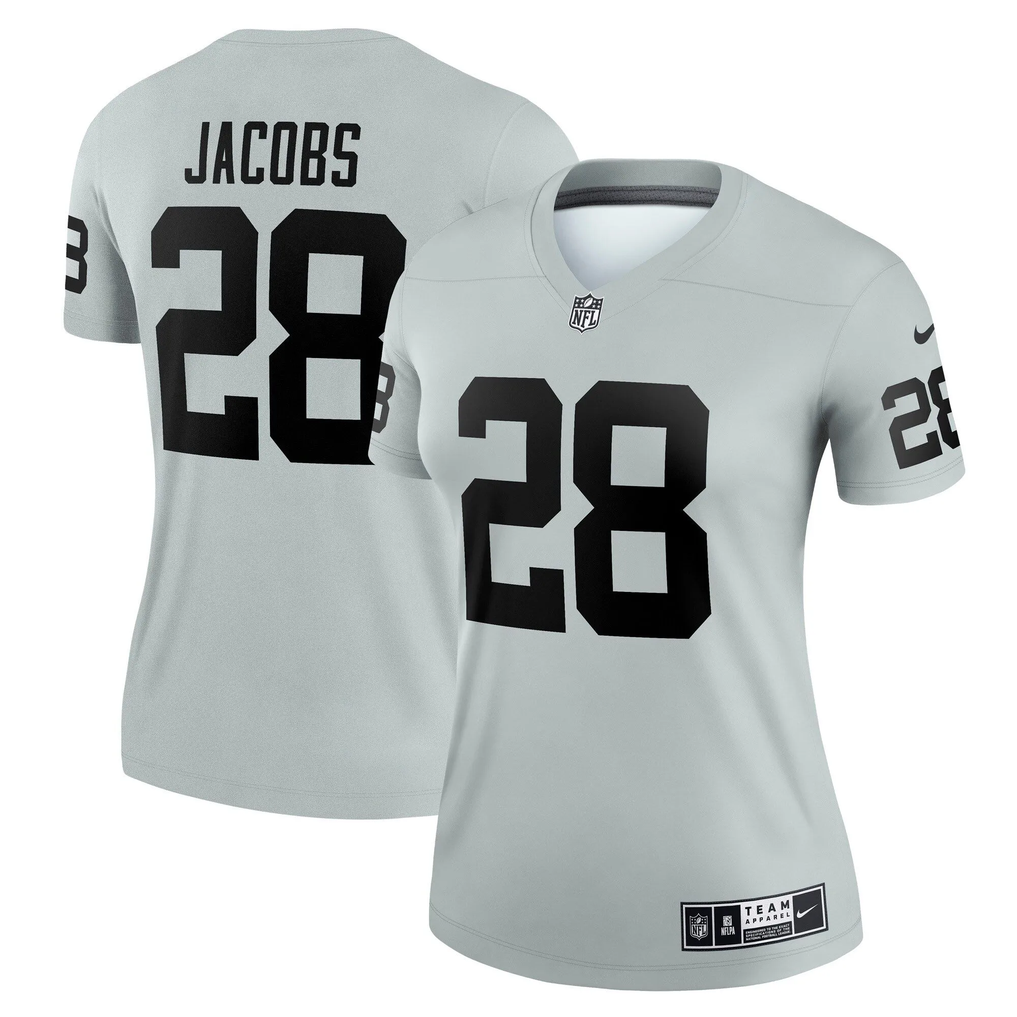 Josh Jacobs Las Vegas Raiders  Women's Inverted Legend Jersey - Silver