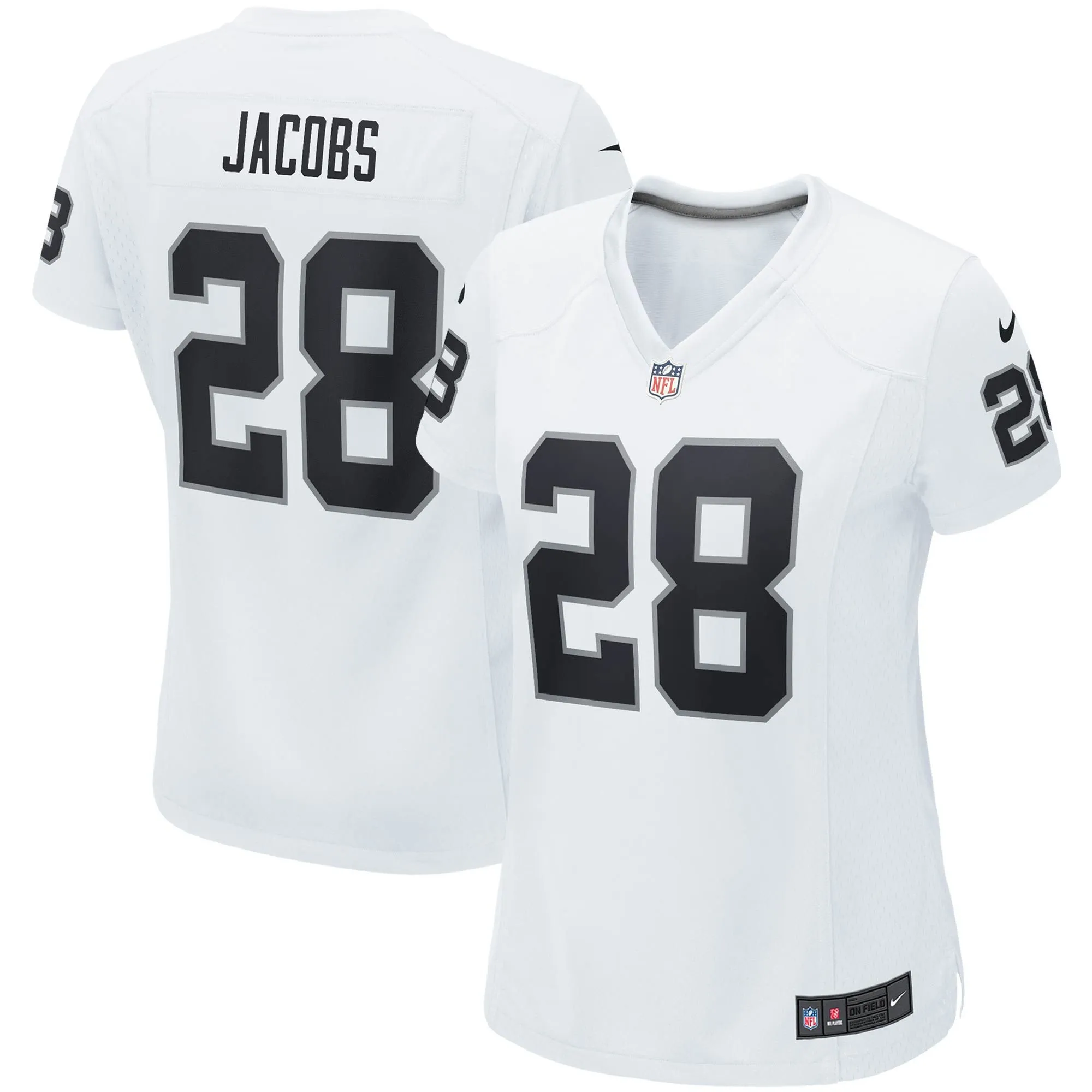 Josh Jacobs Las Vegas Raiders  Women's Player Game Team Jersey - White