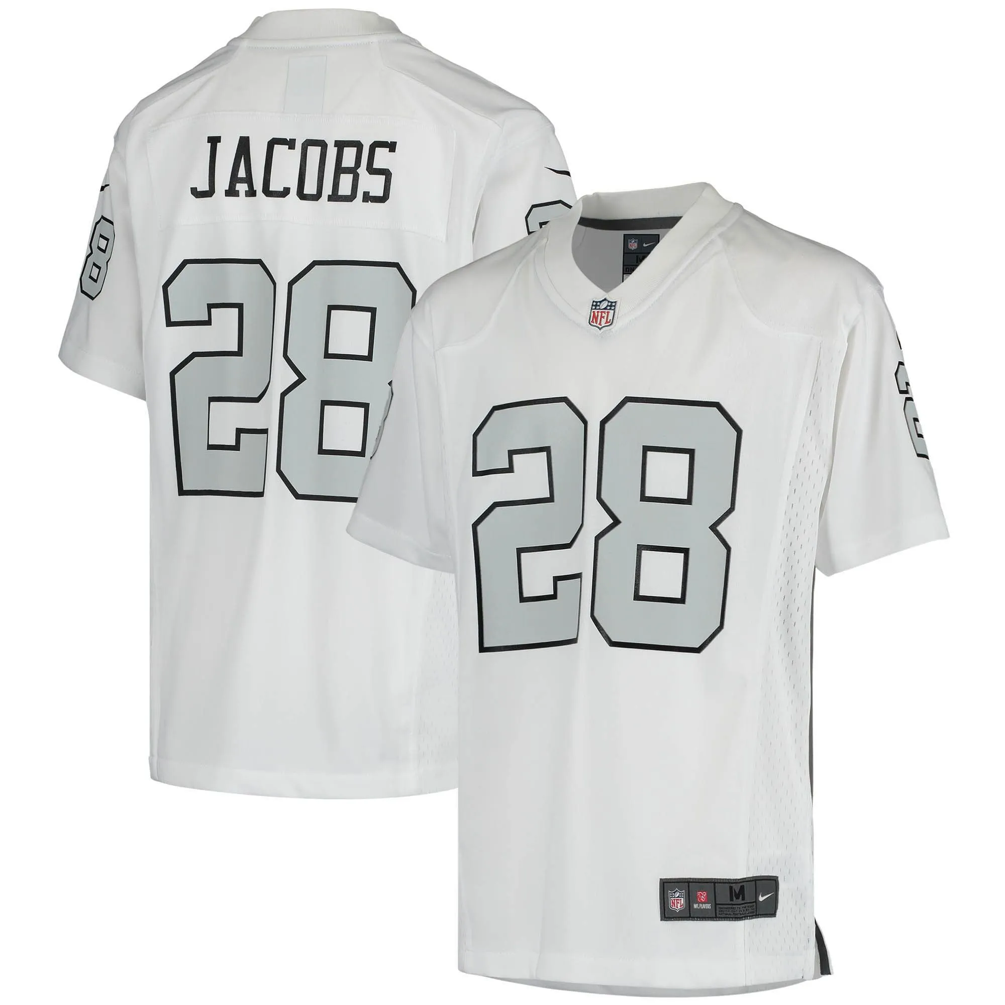 Josh Jacobs Las Vegas Raiders  Youth Color Rush Game Jersey - White