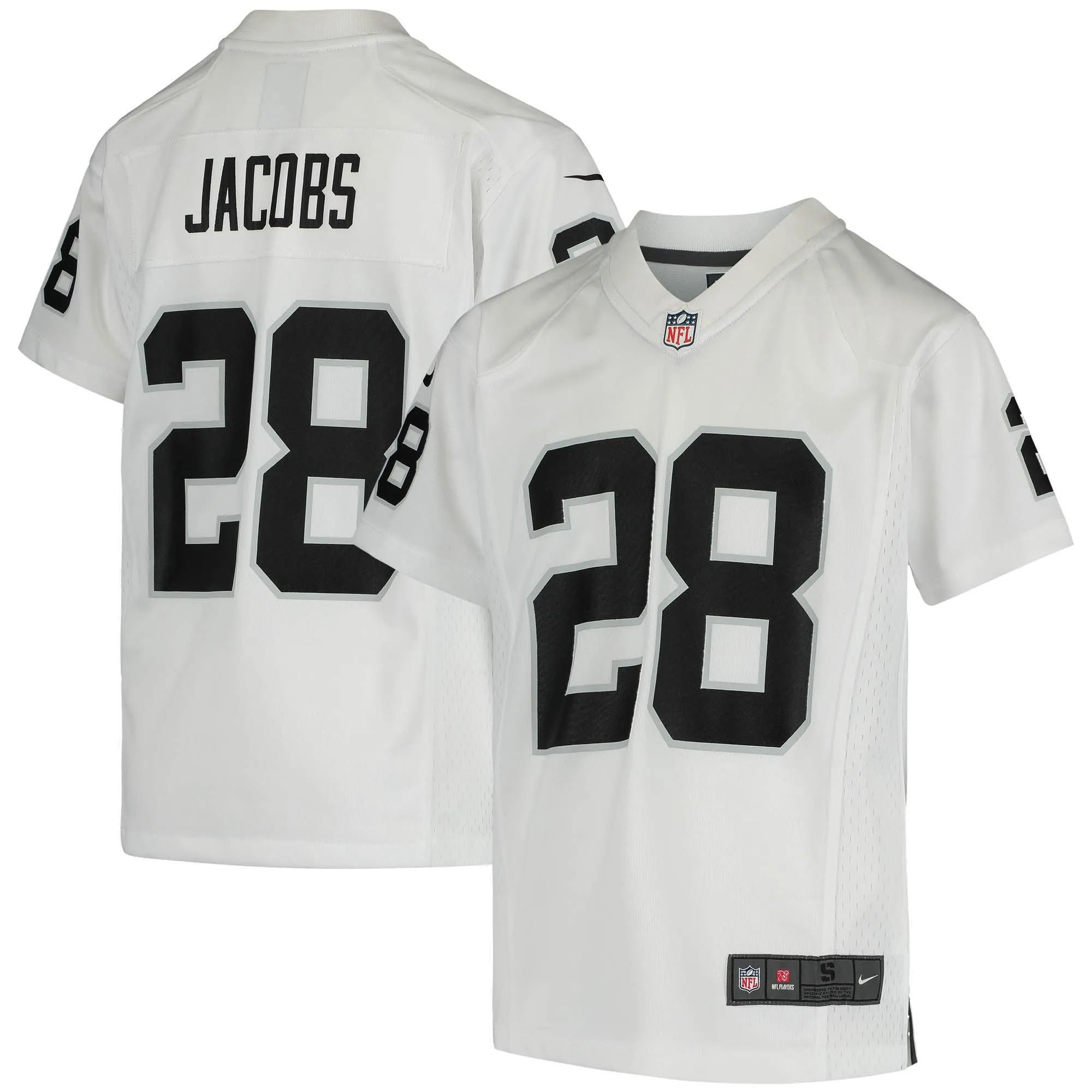 Josh Jacobs Las Vegas Raiders  Youth Game Jersey - White