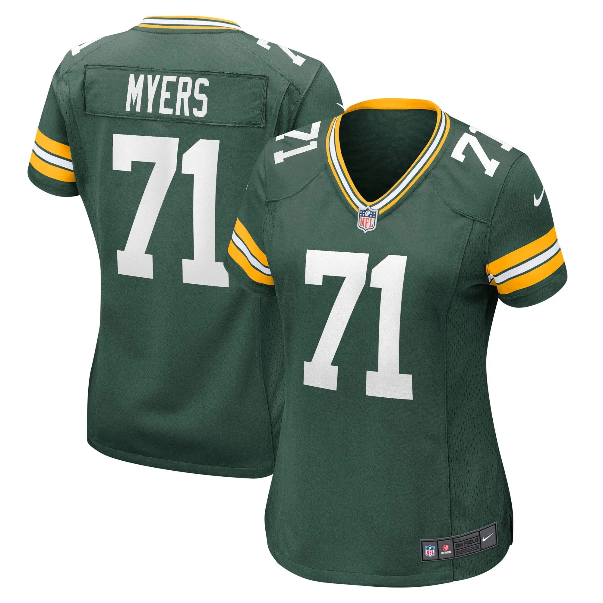 Josh Myers Green Bay Packers  Women's Game Jersey - Green