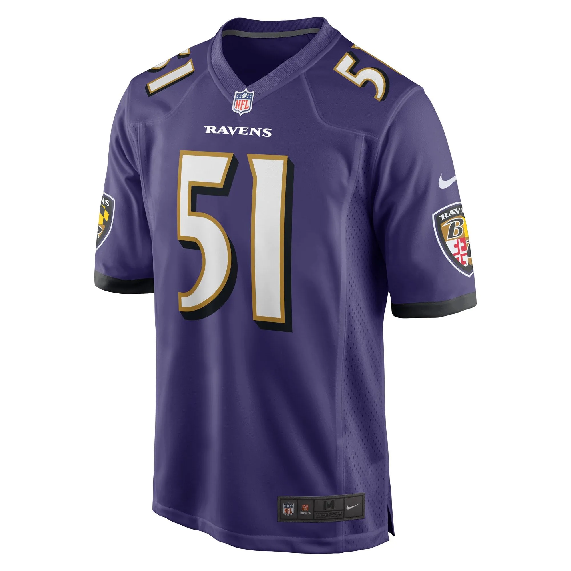 Josh Ross Baltimore Ravens  Game Player Jersey - Purple