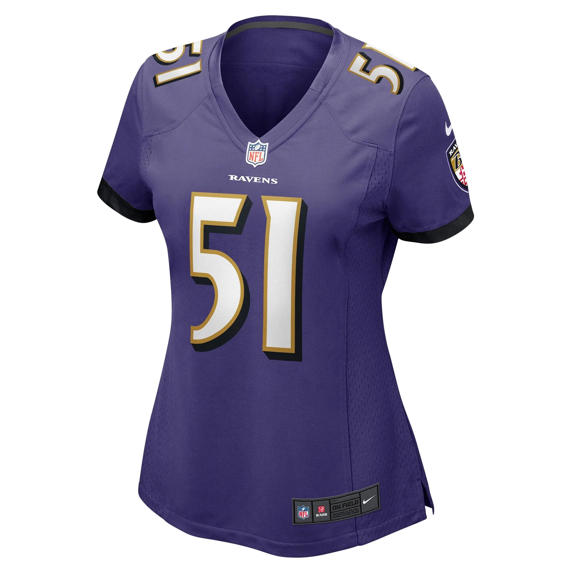 Josh Ross Baltimore Ravens  Women's Game Player Jersey - Purple