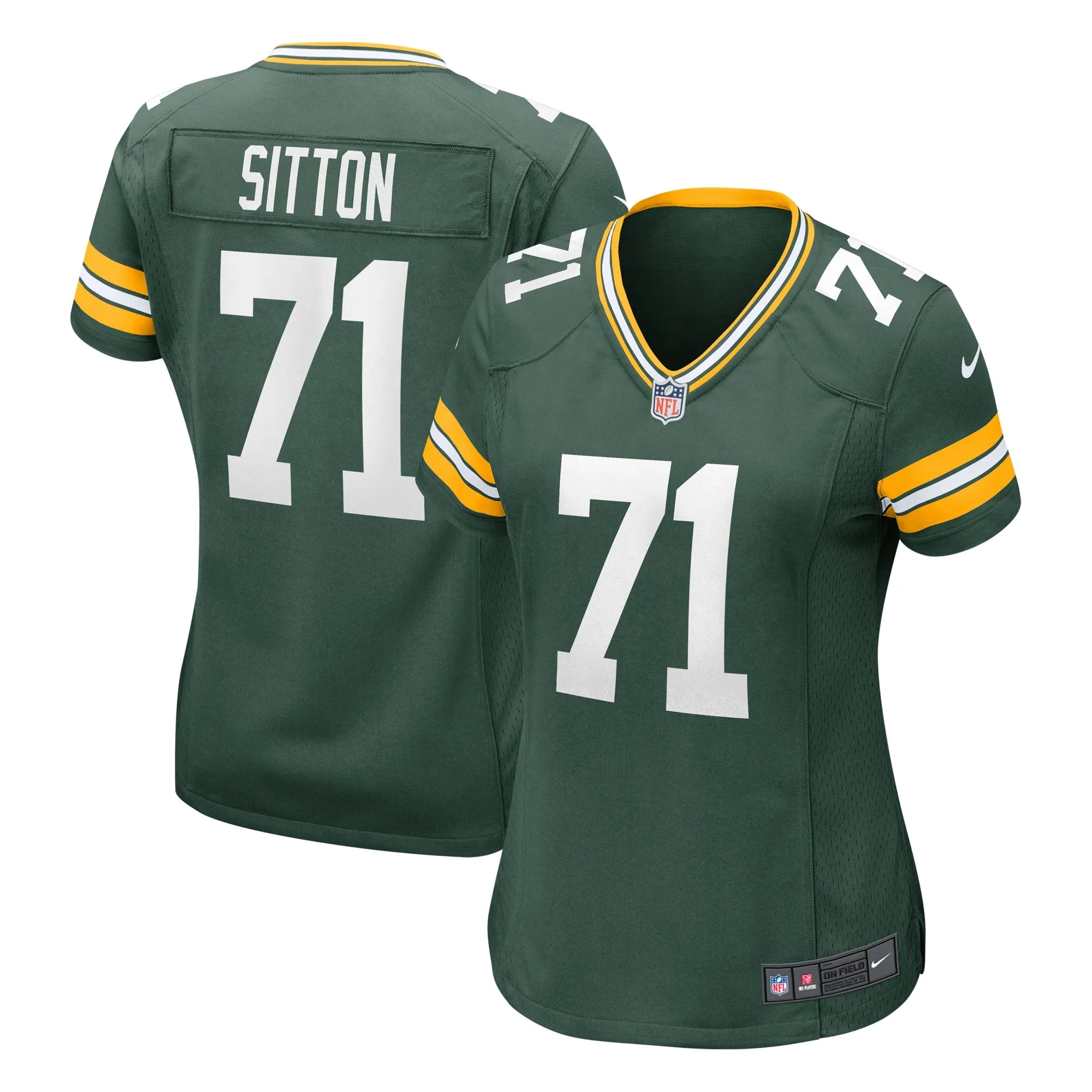 Josh Sitton Green Bay Packers  Women's Retired Game Jersey - Green