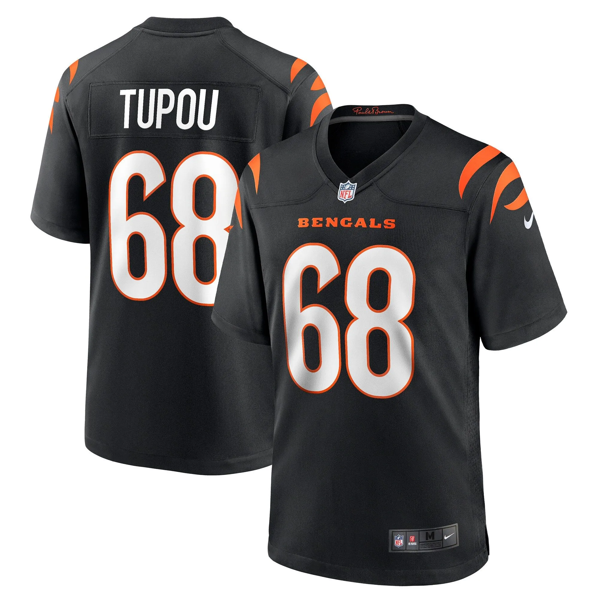 Josh Tupou Cincinnati Bengals  Game Player Jersey - Black