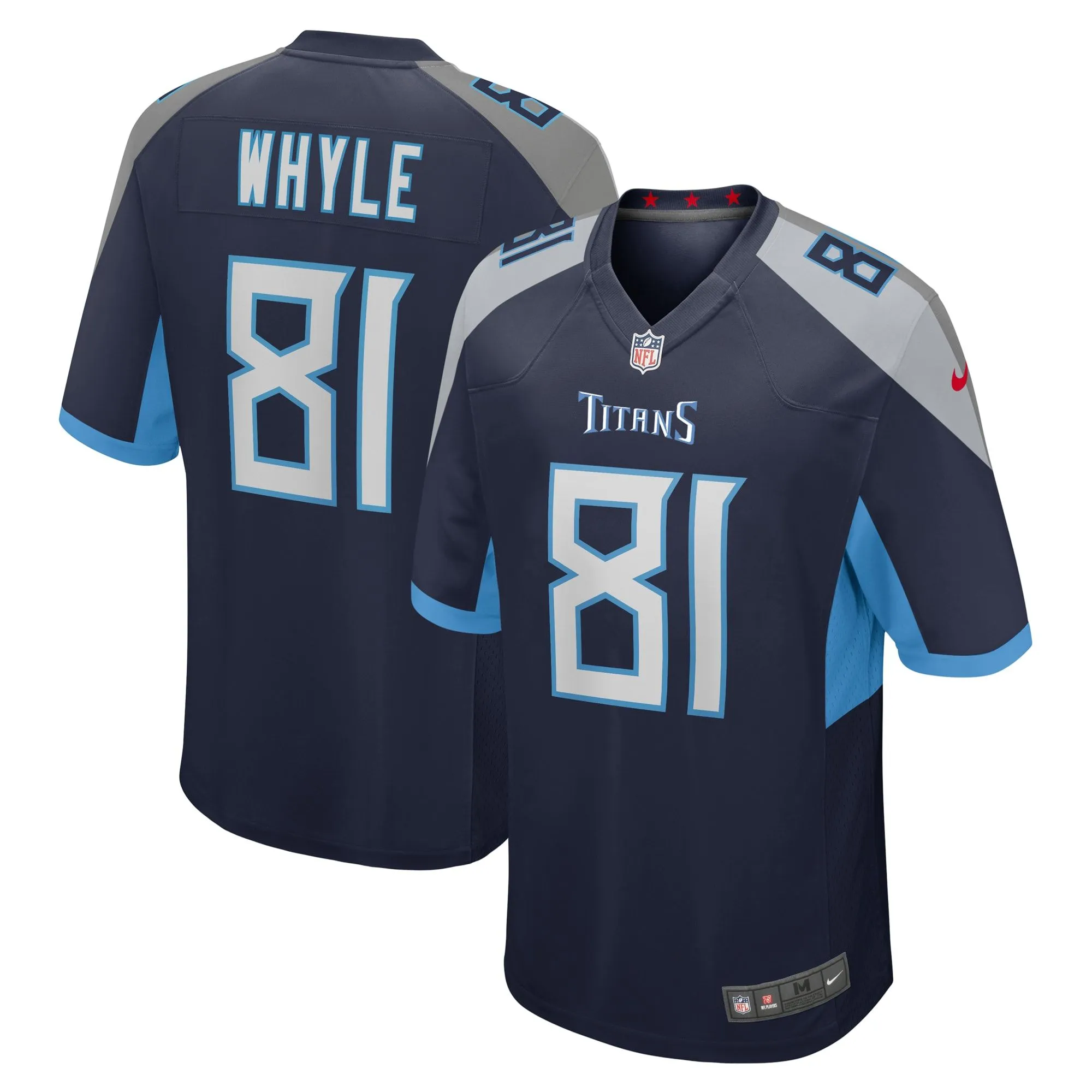 Josh Whyle Tennessee Titans  Team Game Jersey -  Navy