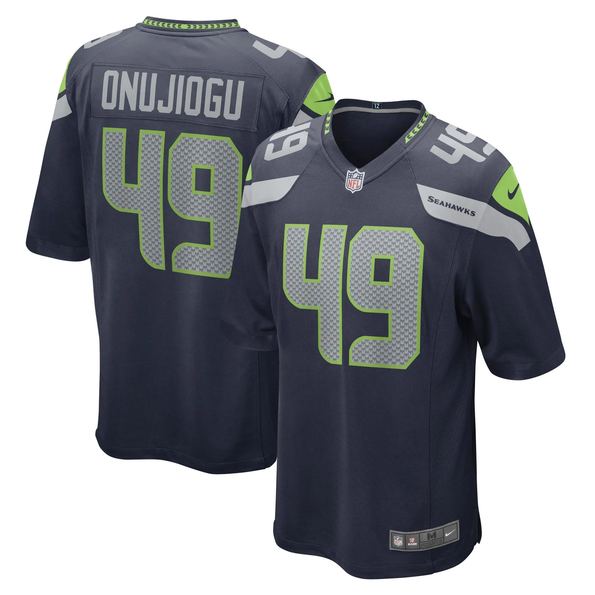 Joshua Onujiogu Seattle Seahawks  Game Player Jersey - College Navy