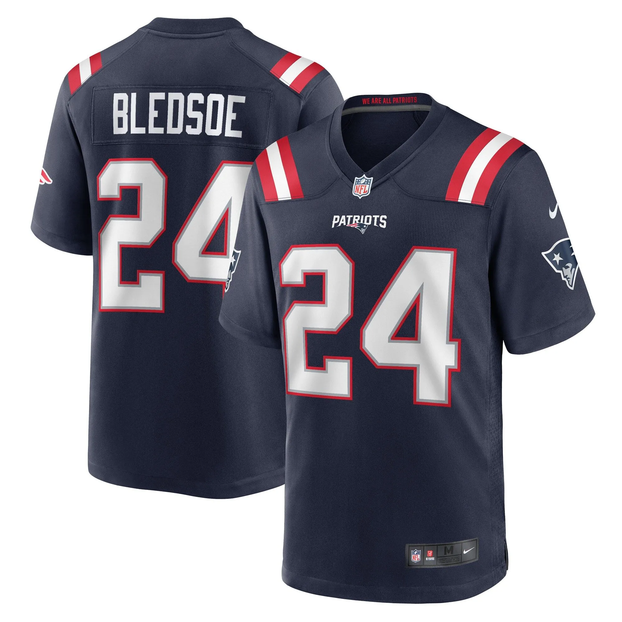 Joshuah Bledsoe New England Patriots  Game Player Jersey - Navy