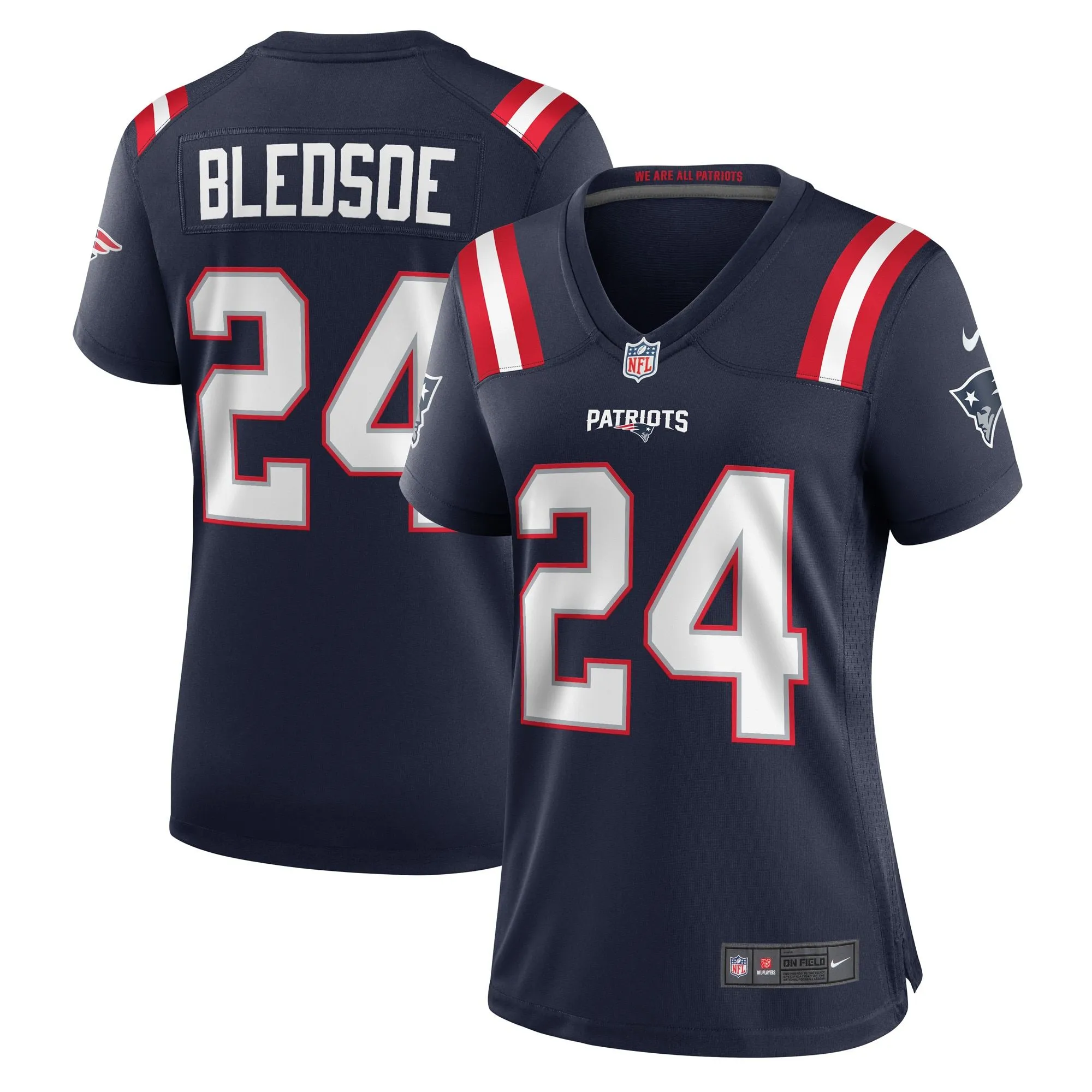 Joshuah Bledsoe New England Patriots  Women's Game Player Jersey - Navy