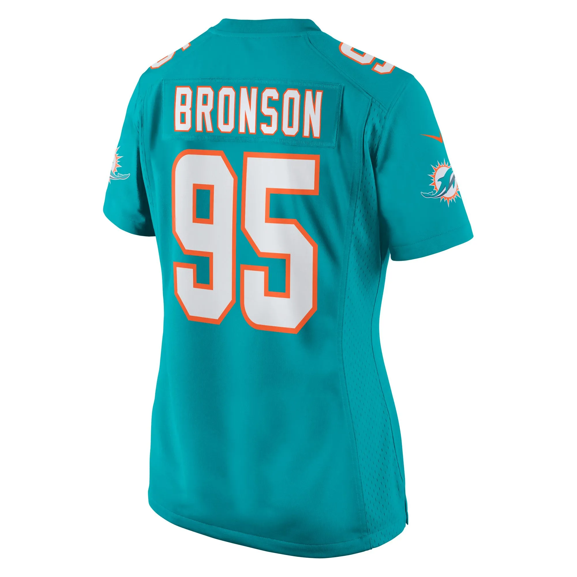 Josiah Bronson Miami Dolphins  Women's Home Game Player Jersey - Aqua