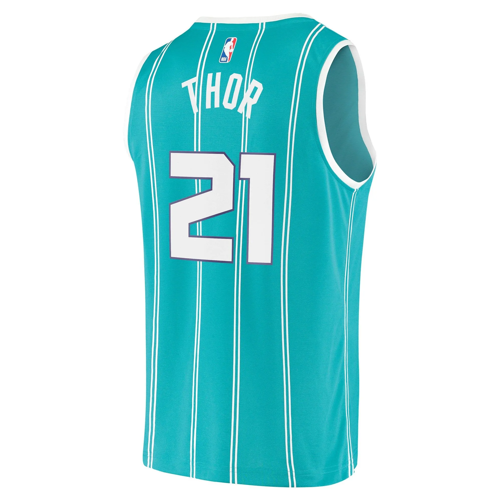 JT Thor Charlotte Hornets Fanatics Branded Fast Break Replica Jersey - Icon Edition - Teal