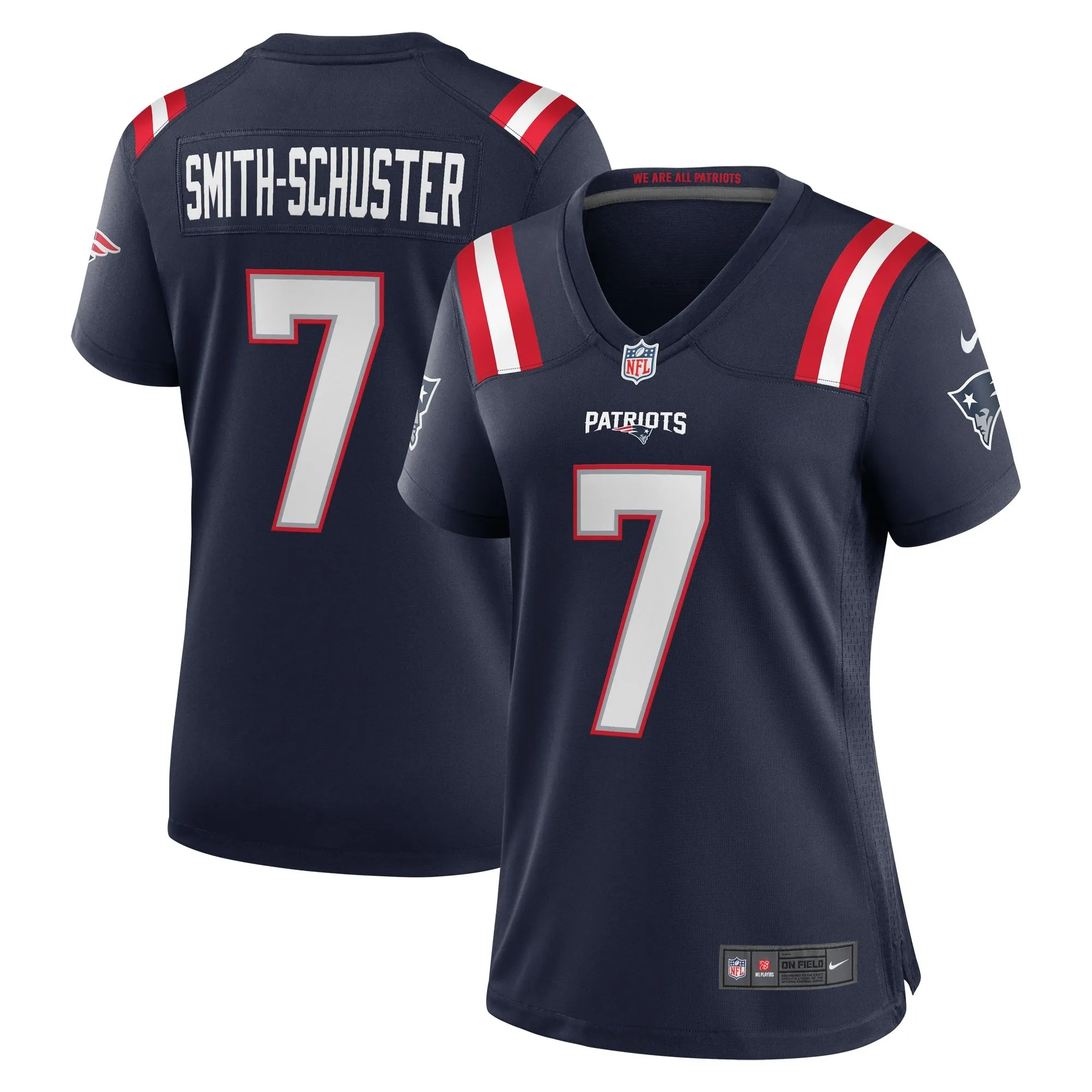 JuJu Smith-Schuster New England Patriots  Women's Game Player Jersey - Navy