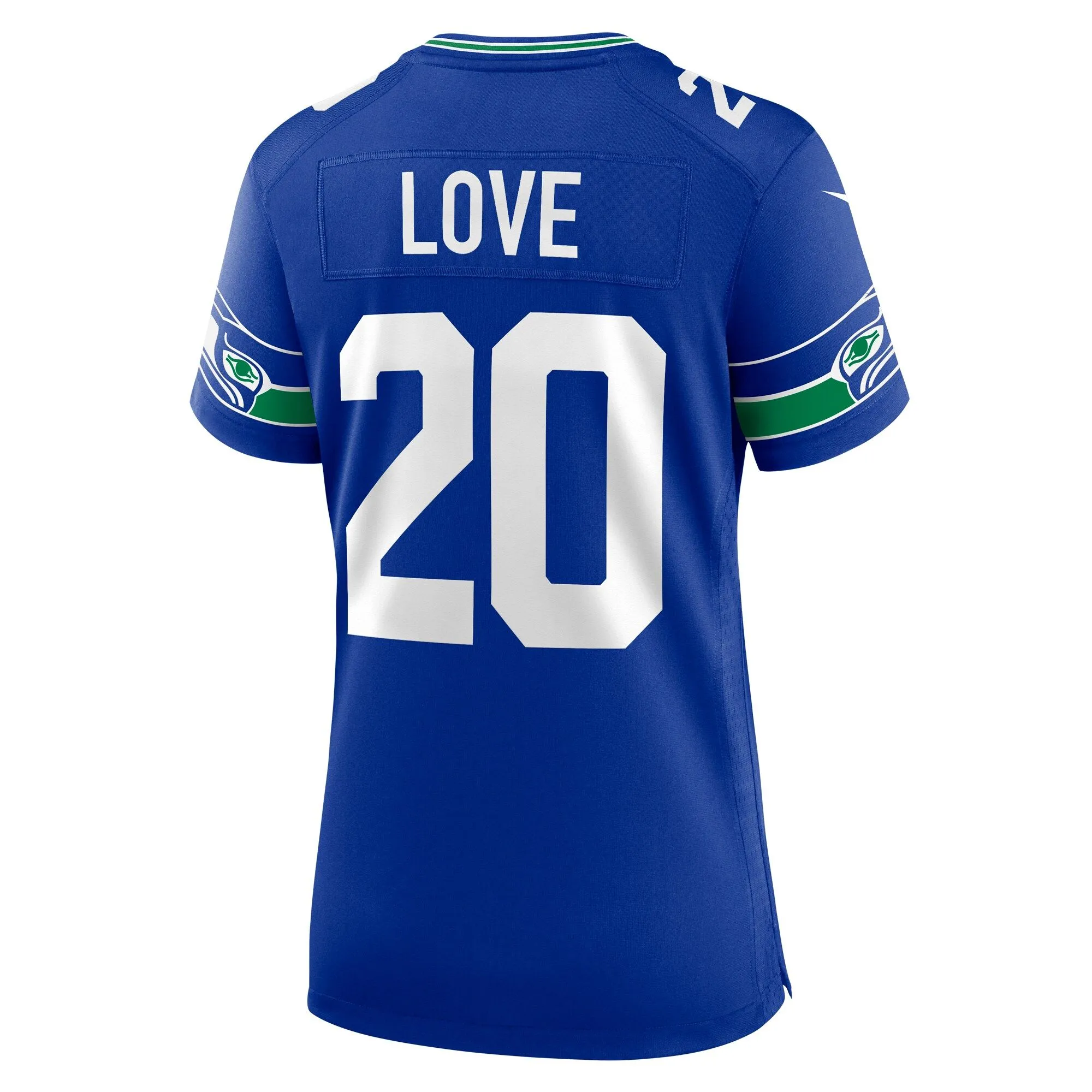 Julian Love Seattle Seahawks  Women's Throwback Player Game Jersey - Royal