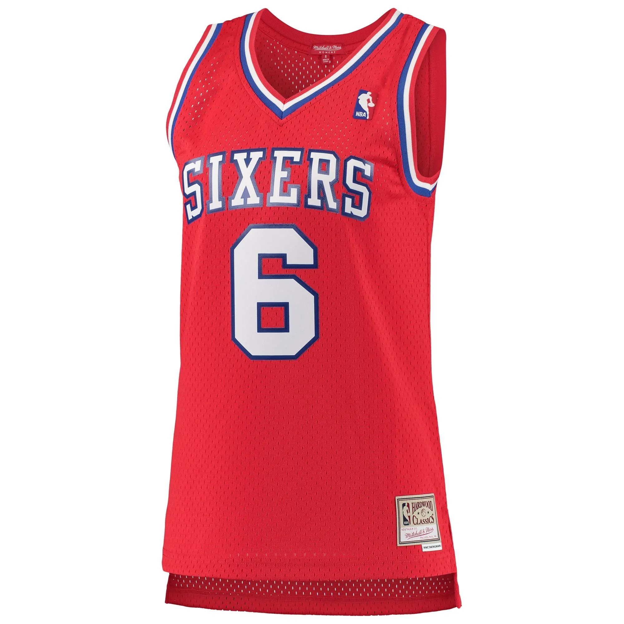 Julius Erving Philadelphia 76ers Mitchell & Ness Women's 1982/83 Hardwood Classics Swingman Jersey - Red