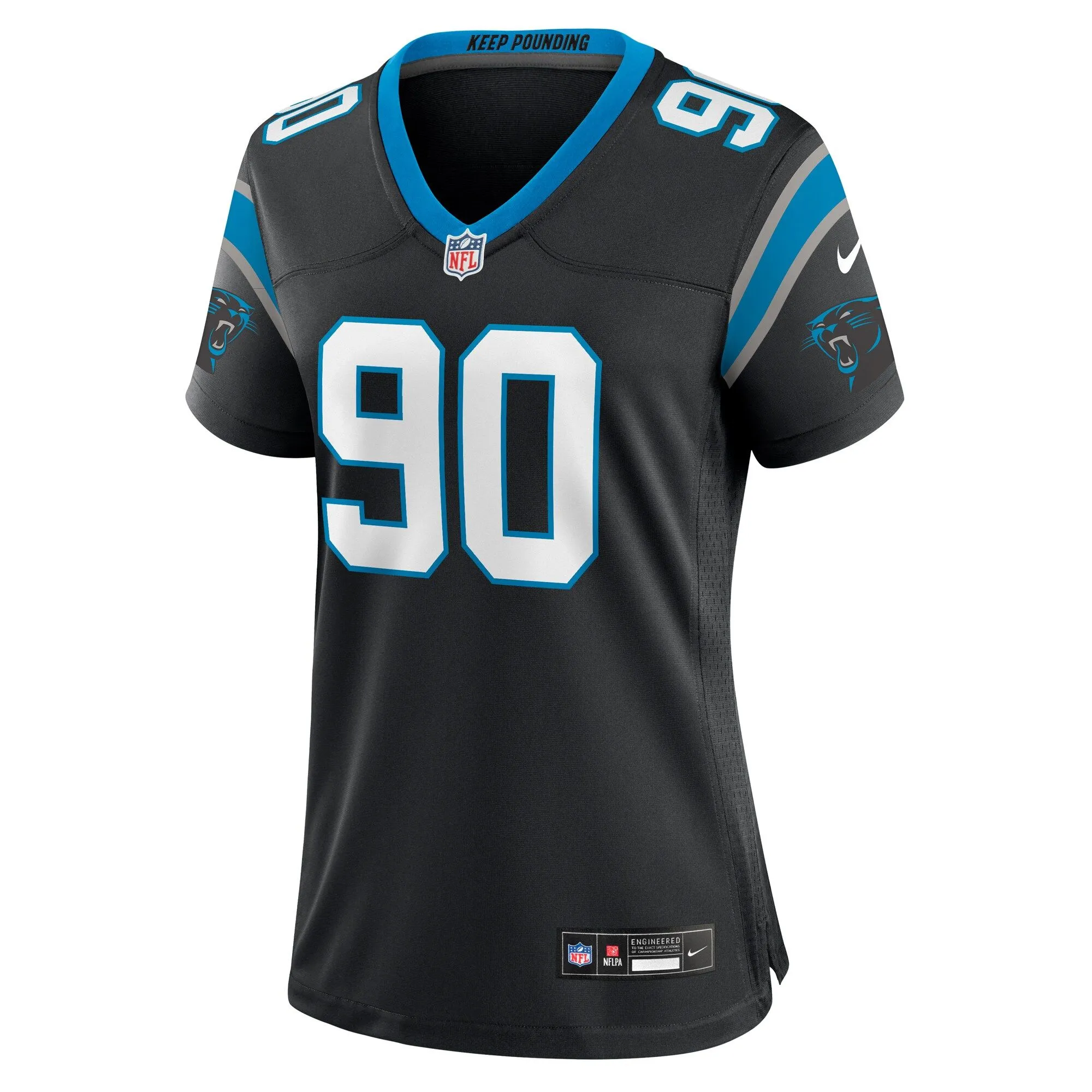 Julius Peppers Carolina Panthers  Women's Retired Player Game Jersey - Black