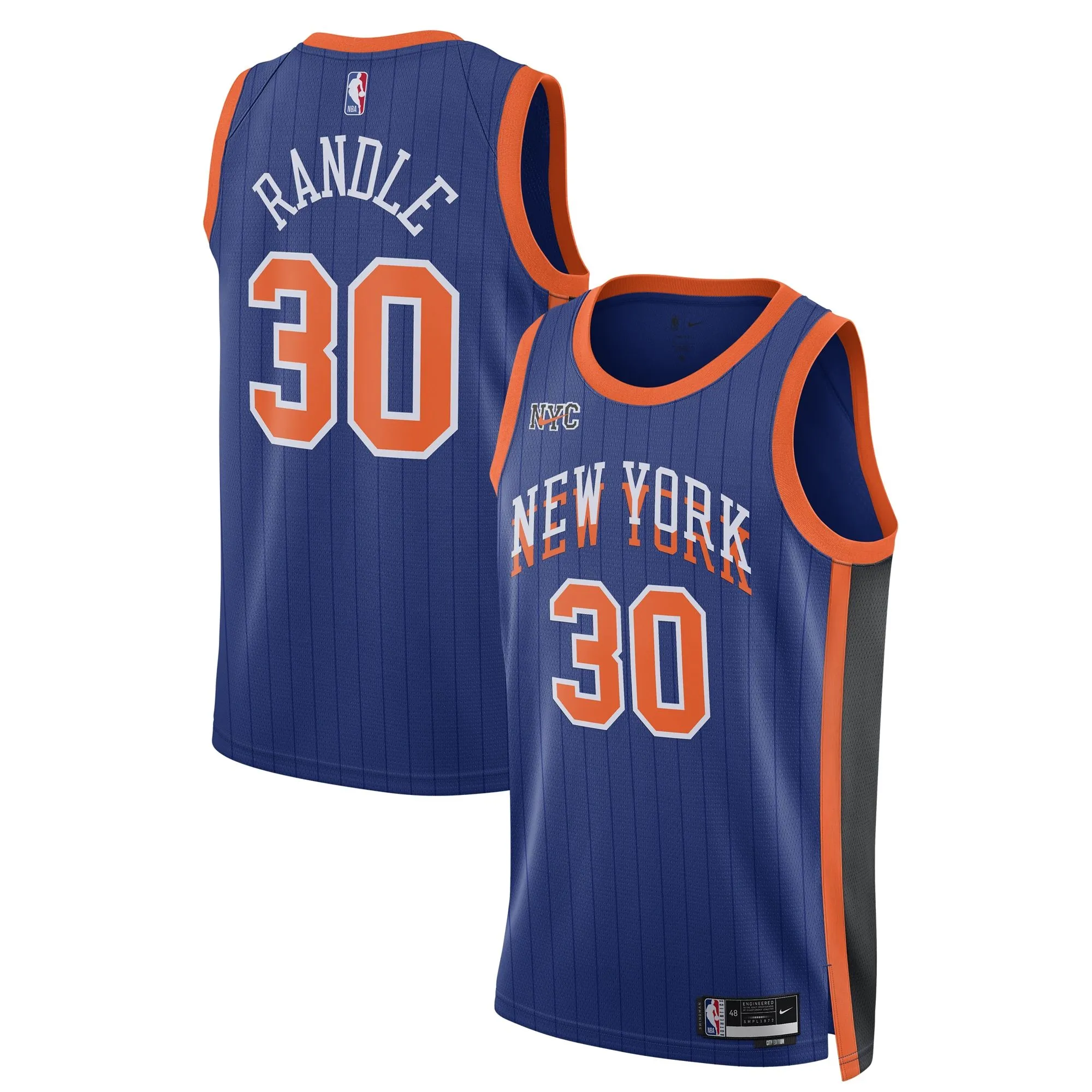 Julius Randle New York Knicks  Unisex 2023/24 Swingman Jersey - Blue - City Edition