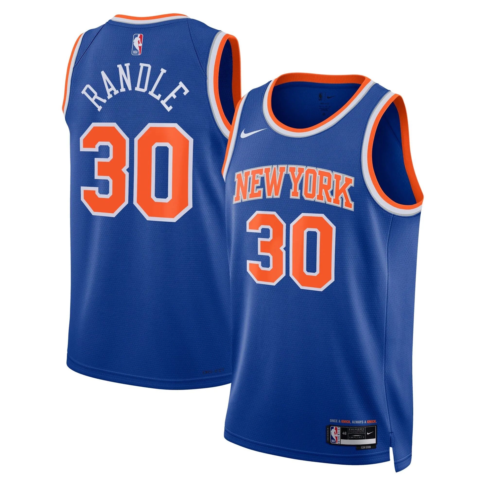 Julius Randle New York Knicks  Unisex Swingman Jersey - Icon Edition - Blue