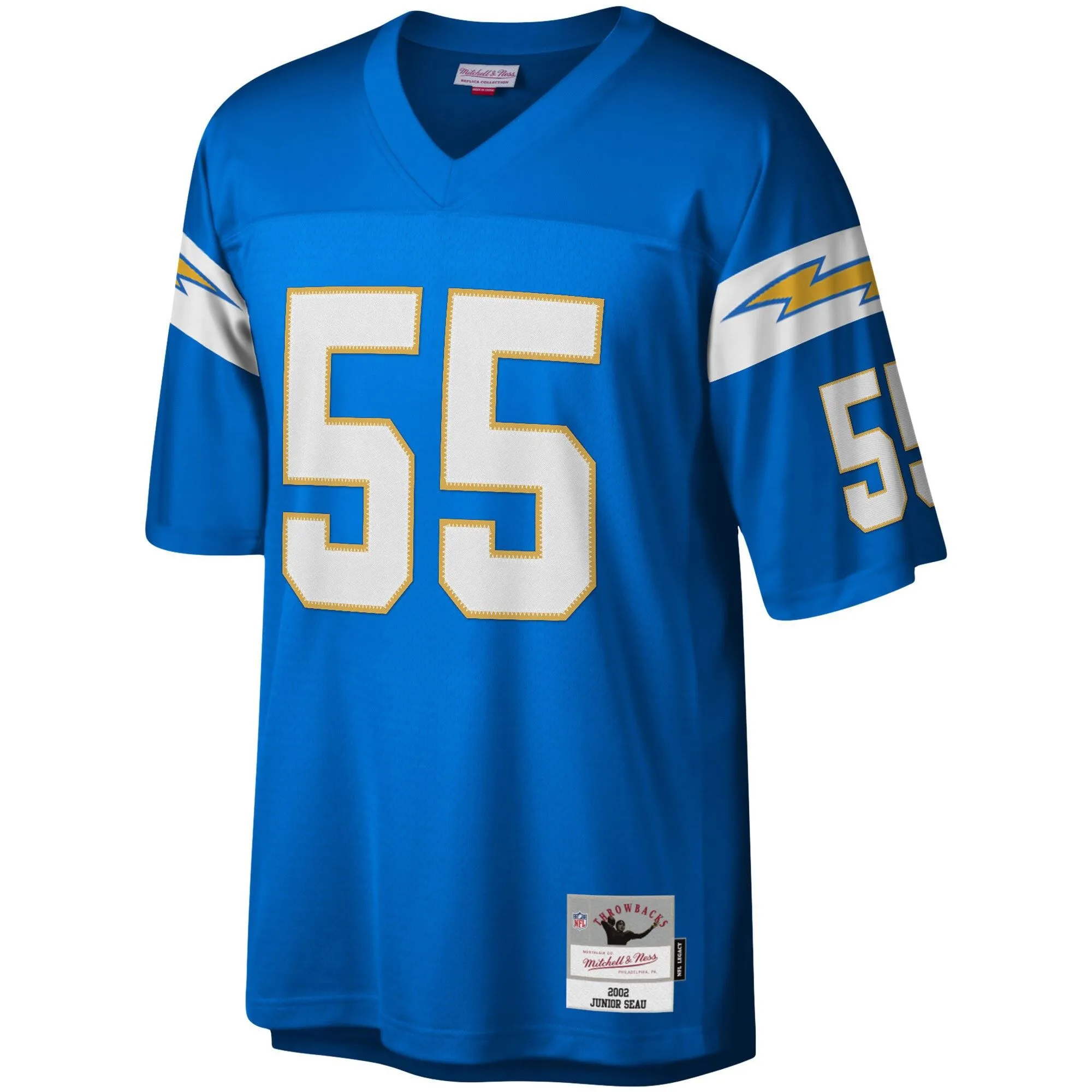 Junior Seau Los Angeles Chargers Mitchell & Ness Big & Tall 2002 Retired Player Replica Jersey - Powder Blue