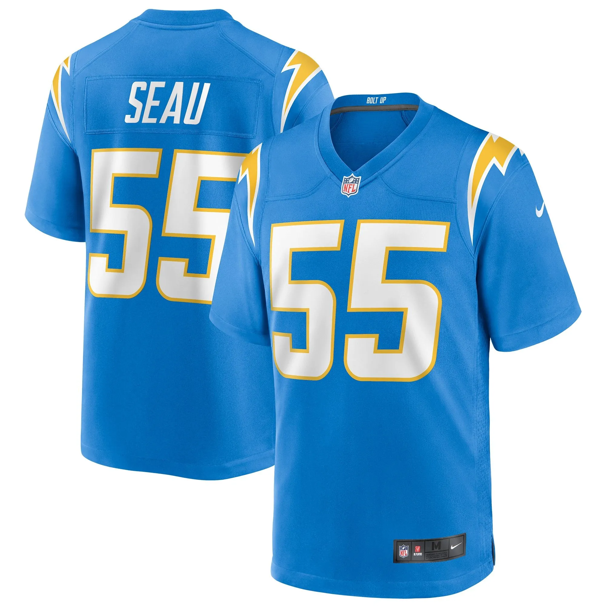 Junior Seau Los Angeles Chargers  Game Retired Player Jersey - Powder Blue