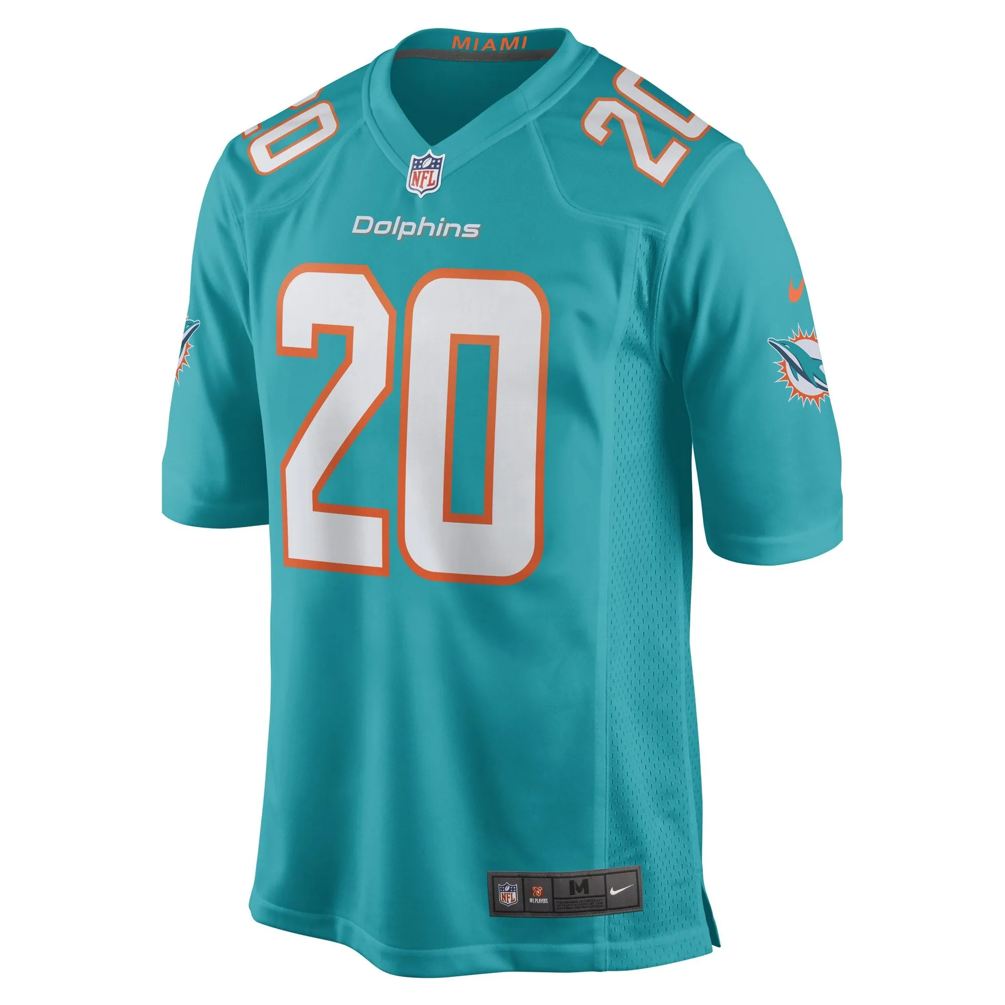 Justin Bethel Miami Dolphins  Game Player Jersey - Aqua