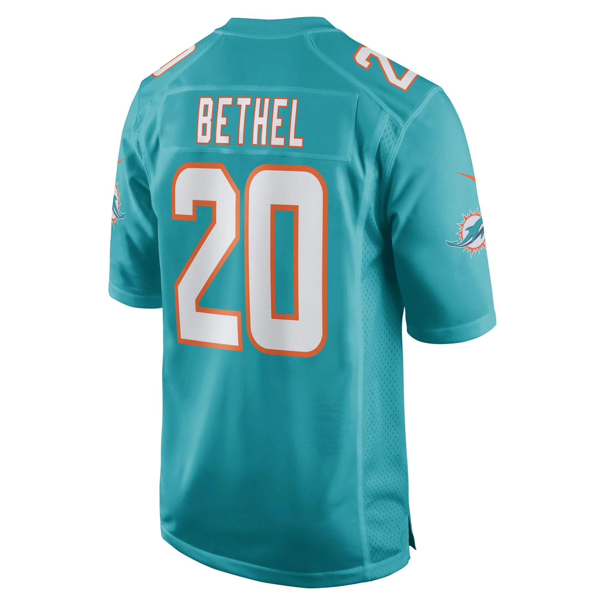 Justin Bethel Miami Dolphins  Game Player Jersey - Aqua