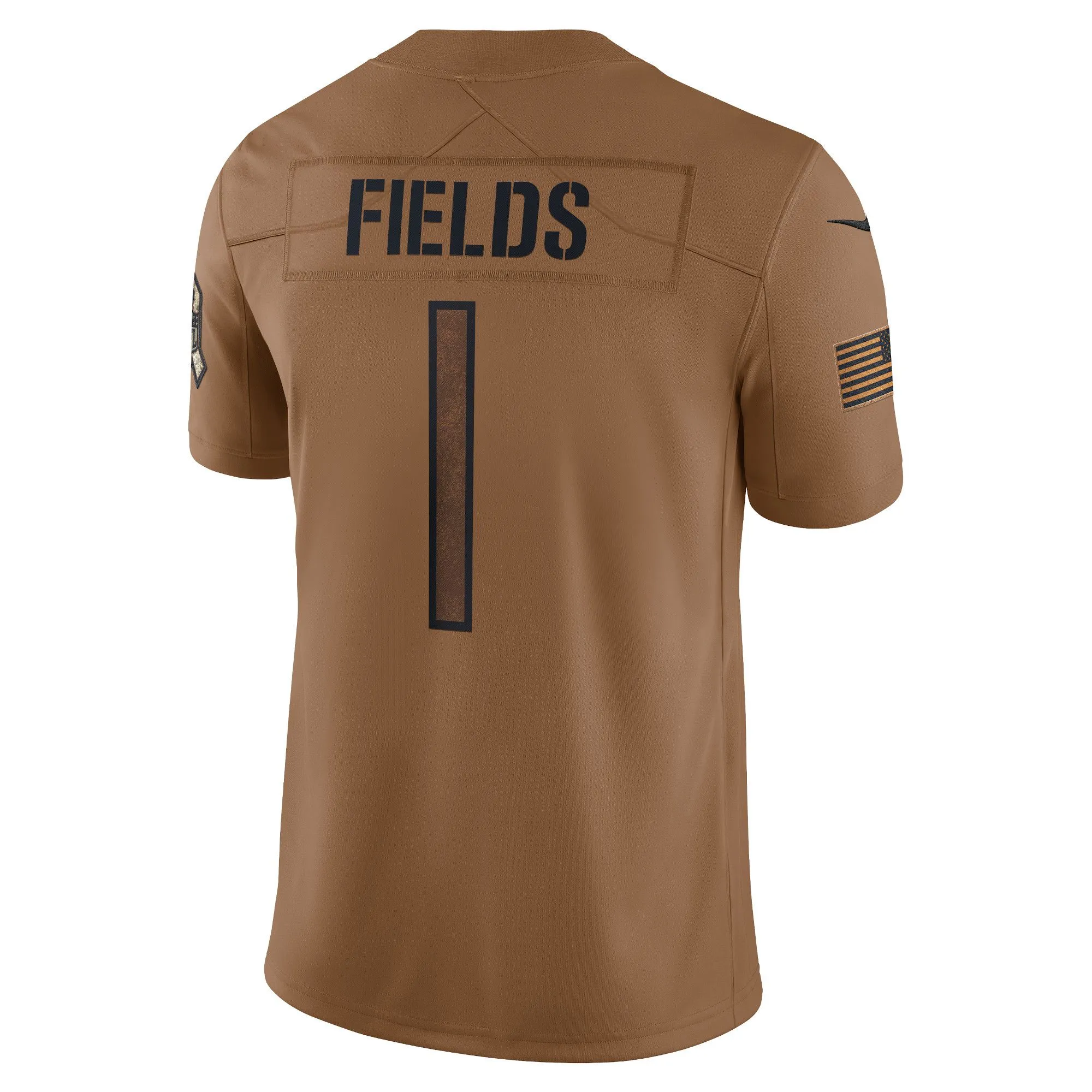 Justin Fields Chicago Bears  2023 Salute To Service Limited Jersey - Brown