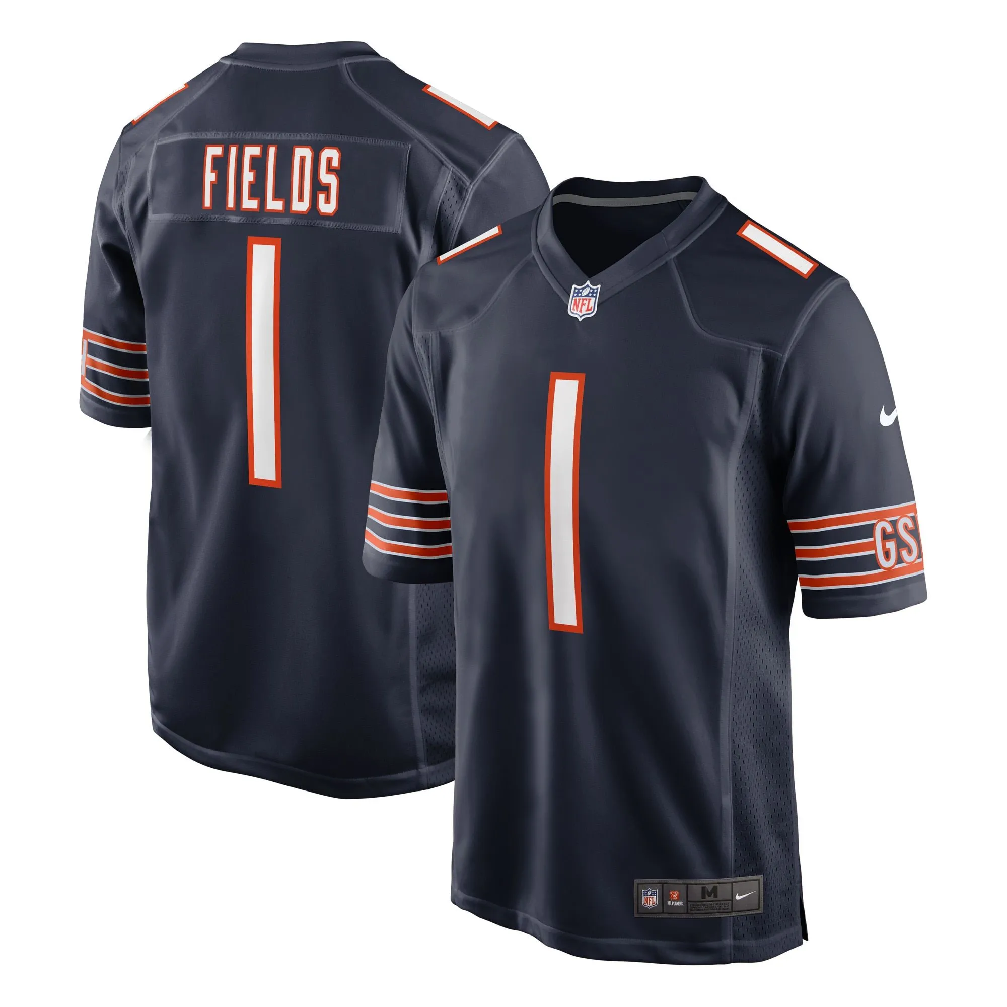 Justin Fields Chicago Bears  Game Jersey - Navy