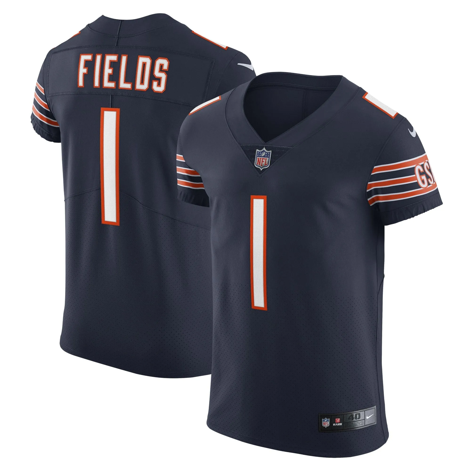 Justin Fields Chicago Bears  Vapor Elite Jersey - Navy