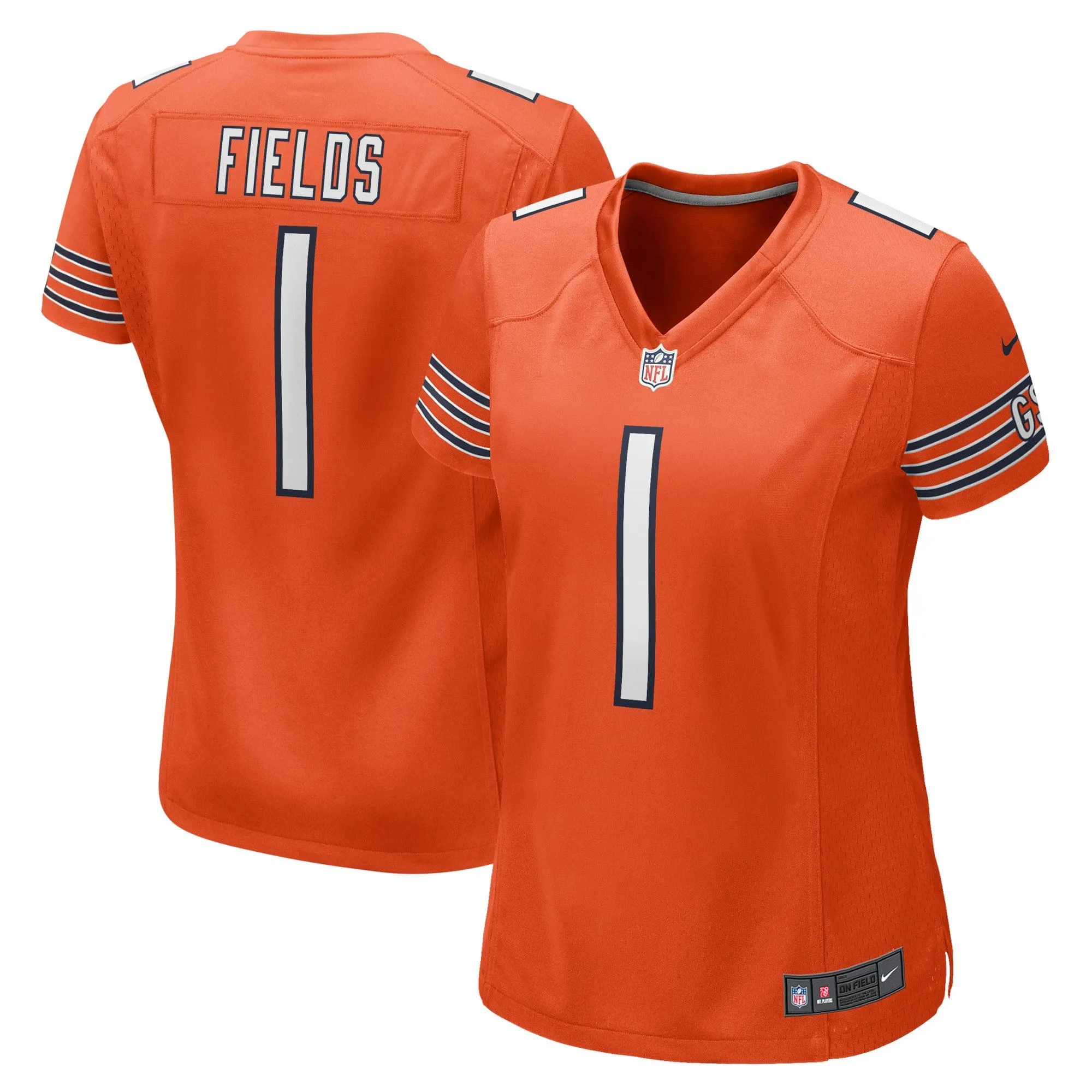 Justin Fields Chicago Bears  Women's Game Jersey - Orange