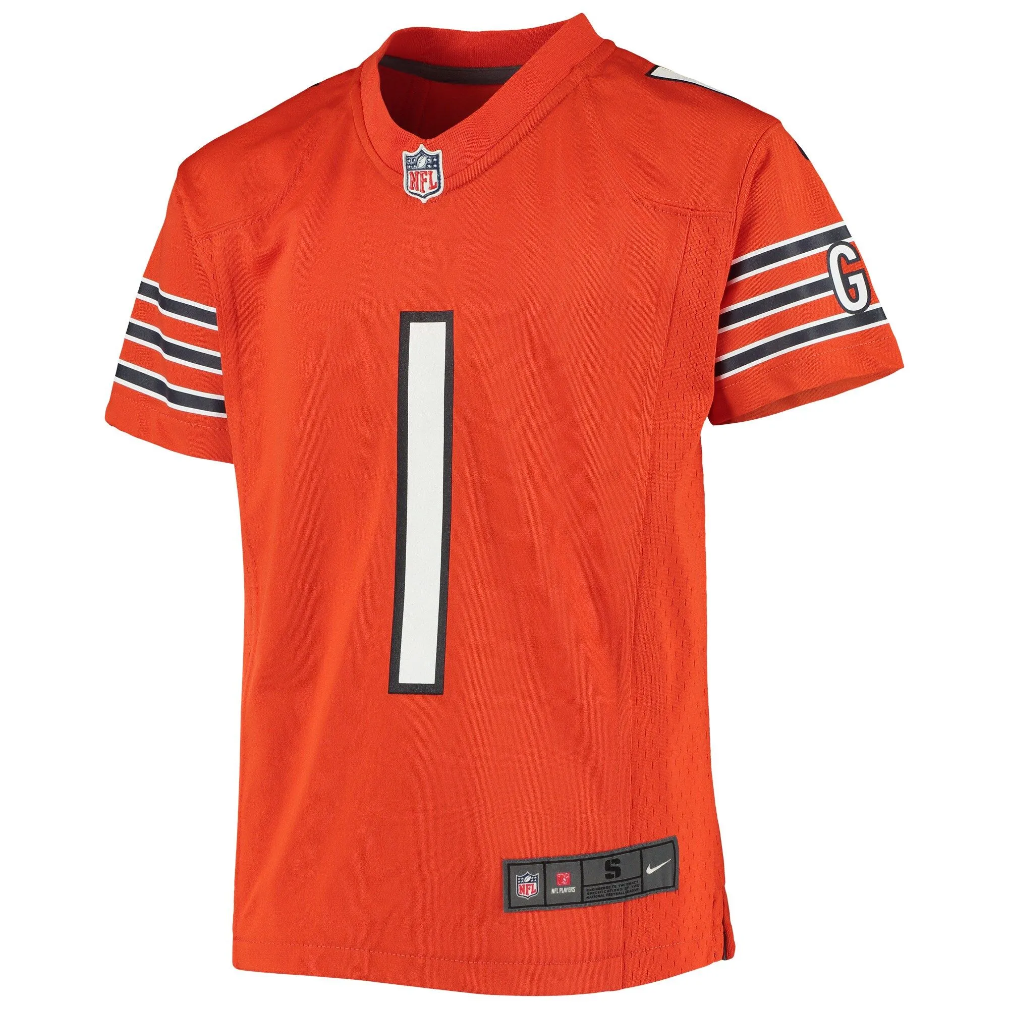 Justin Fields Chicago Bears  Youth Game Jersey - Orange