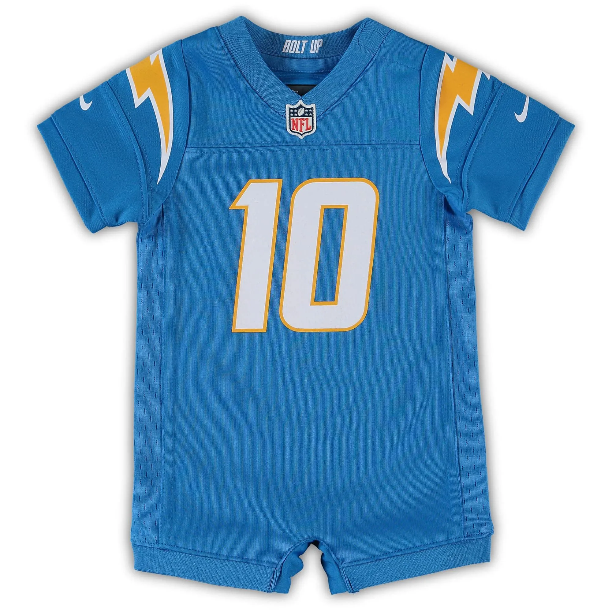 Justin Herbert Los Angeles Chargers  Infant Game Romper Jersey - Powder Blue