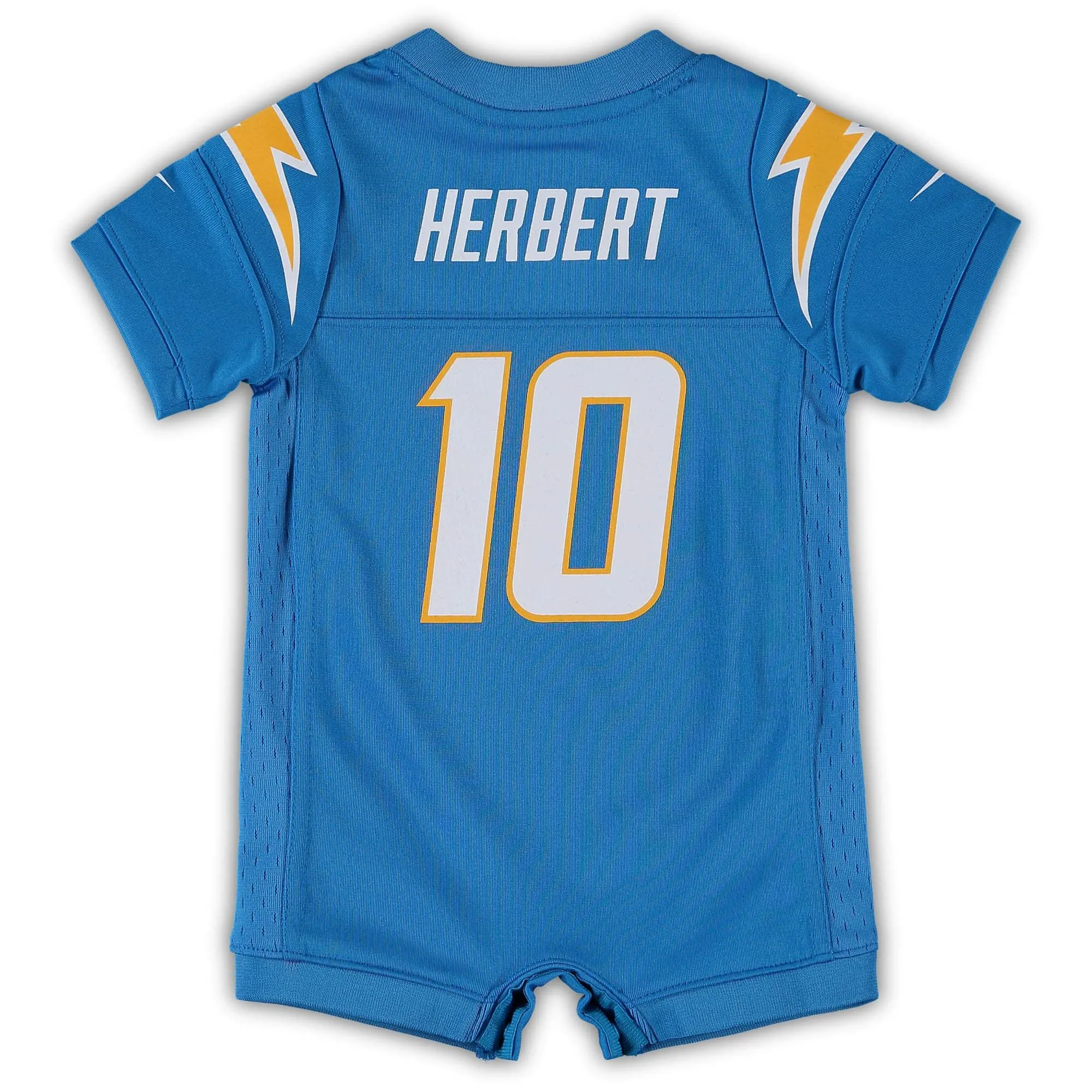 Justin Herbert Los Angeles Chargers  Infant Game Romper Jersey - Powder Blue